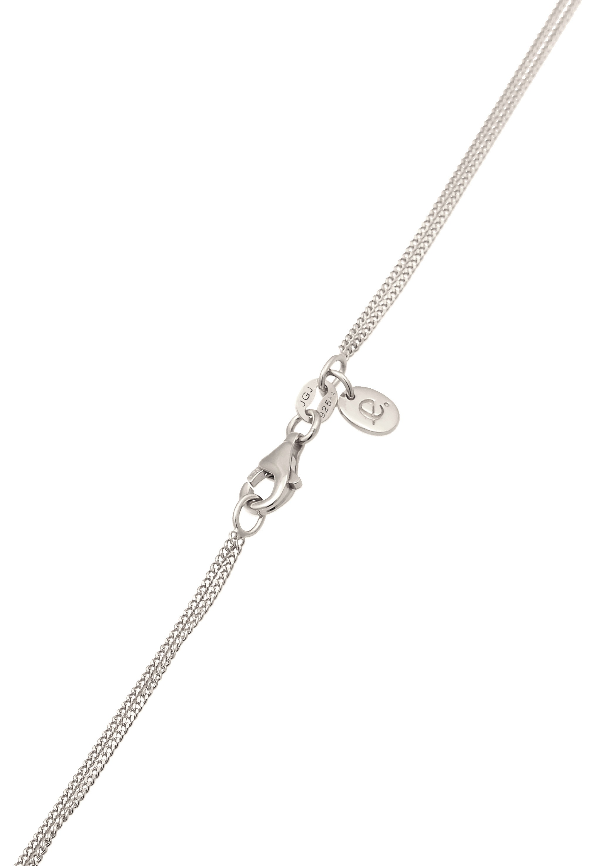Elli Premium Silberkette »Halskette Layer Mondstein Regenbogen 925 Sterling Silber«