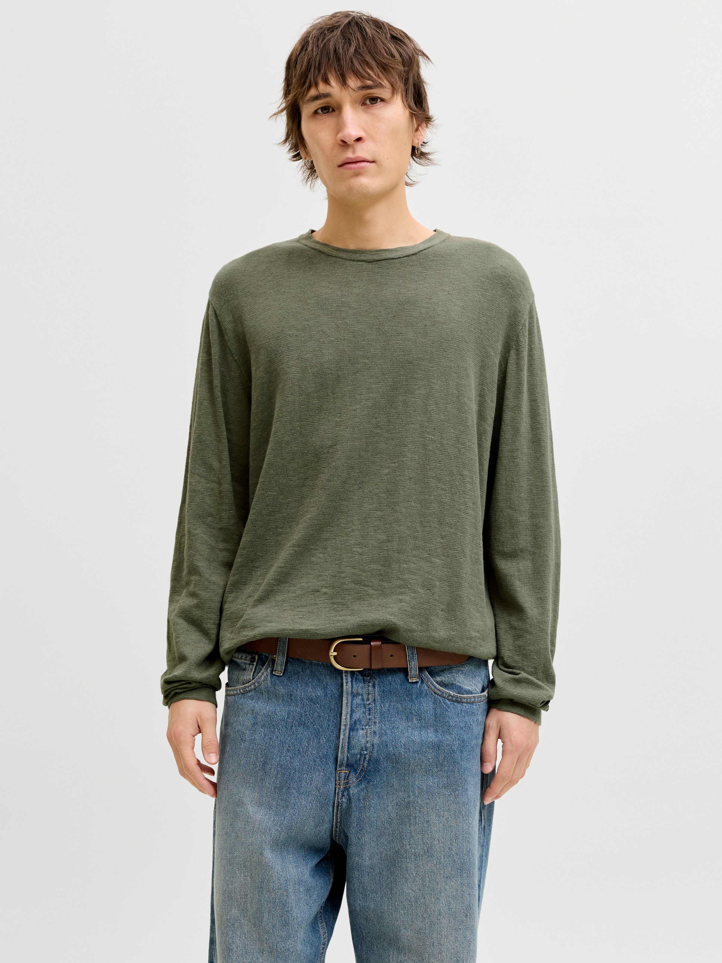 Jack & Jones Rundhalspullover »JJESUMMER KNIT CREW NECK SN« mit Rundhalsausschnitt