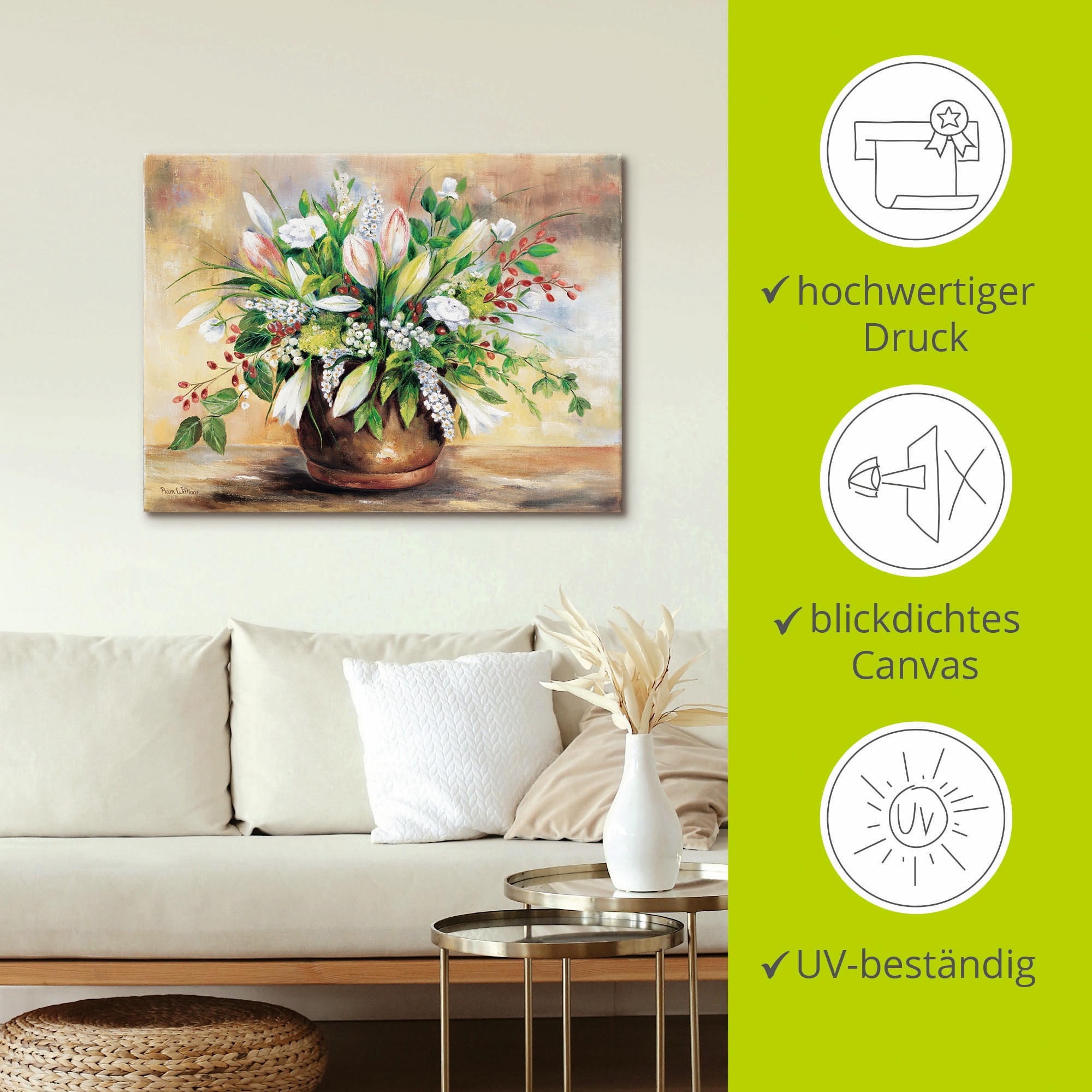 Artland Wandbild »Blütenverschönerung«, Blumen, (1 St.), als Leinwandbild, Poster, Wandaufkleber in verschied. Größen
