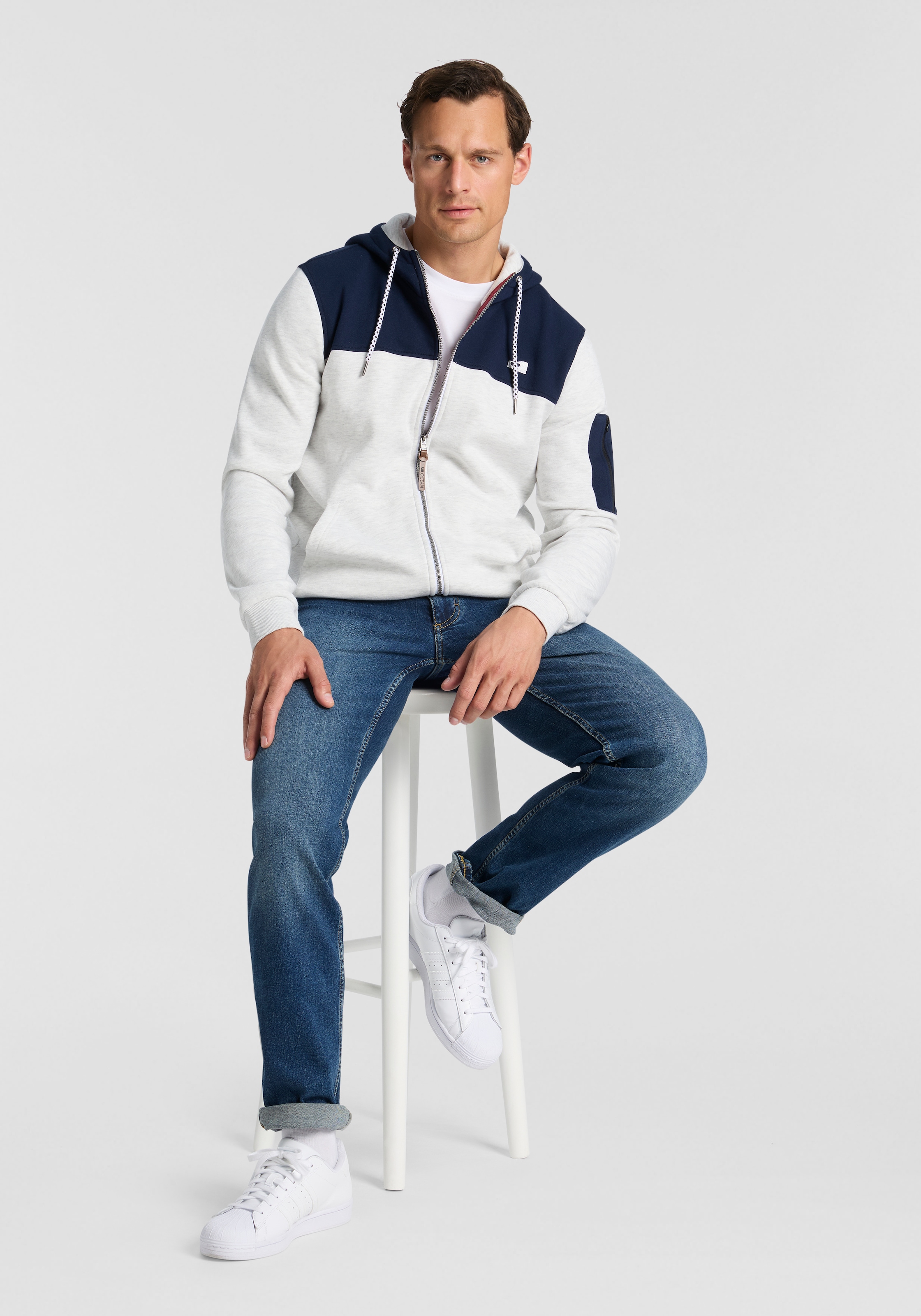 Ocean Sportswear Sweatjacke , Innen weich angeraut
