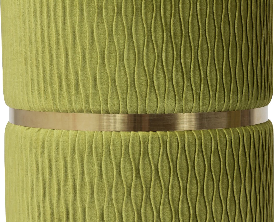 Kayoom Polsterhocker »Hocker Zora 425 2er-Set, Praktischer und versteckter Stauraum« Set, 2 Stk. tlg. 2er-Set mit Stauraum, ineinander stapelbar, goldener Ring