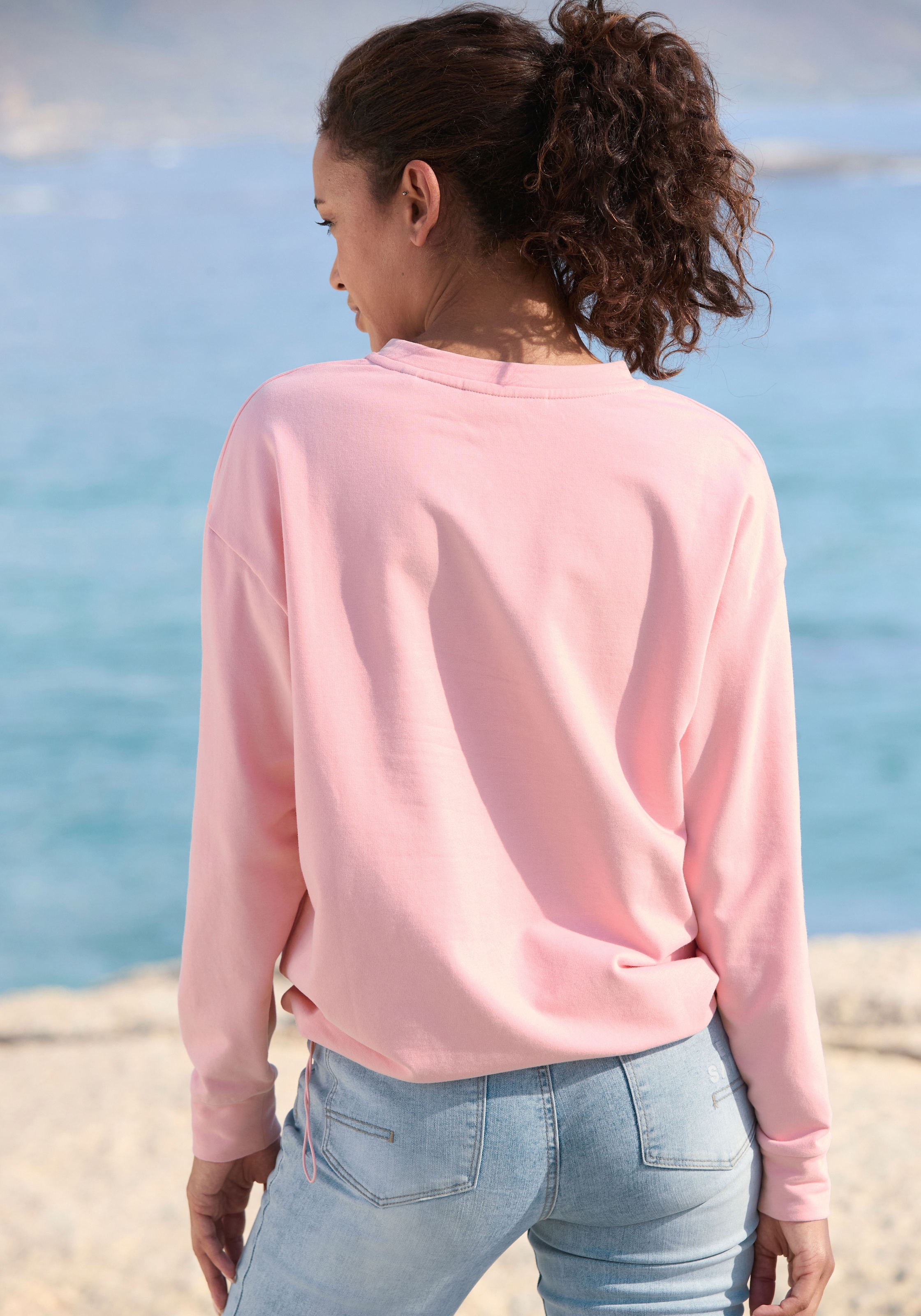 Elbsand Sweatshirt »Carisa«, mit verstellbarem Gummizug am Saum, lockere Passform, casual-sportlich
