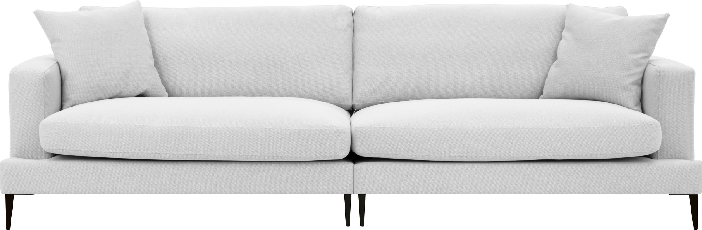 Home affaire Big-Sofa »Cozy elegantes Designsofa, Maße B/T/H: 252/97/80 cm« mit losen Kissen und Metallbeinen