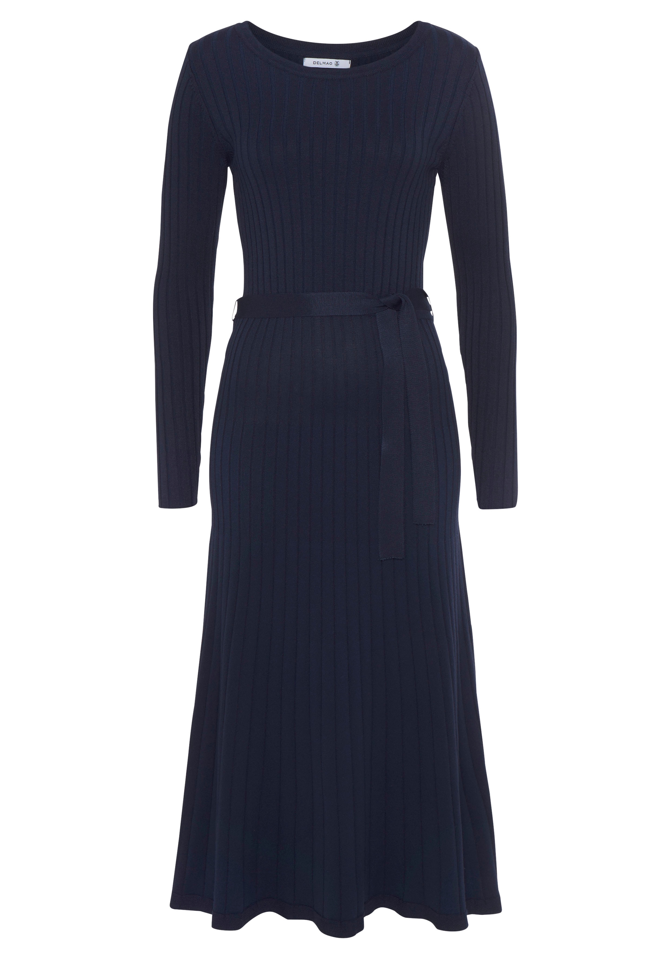 DELMAO Strickkleid, mit passendem Gürtel
