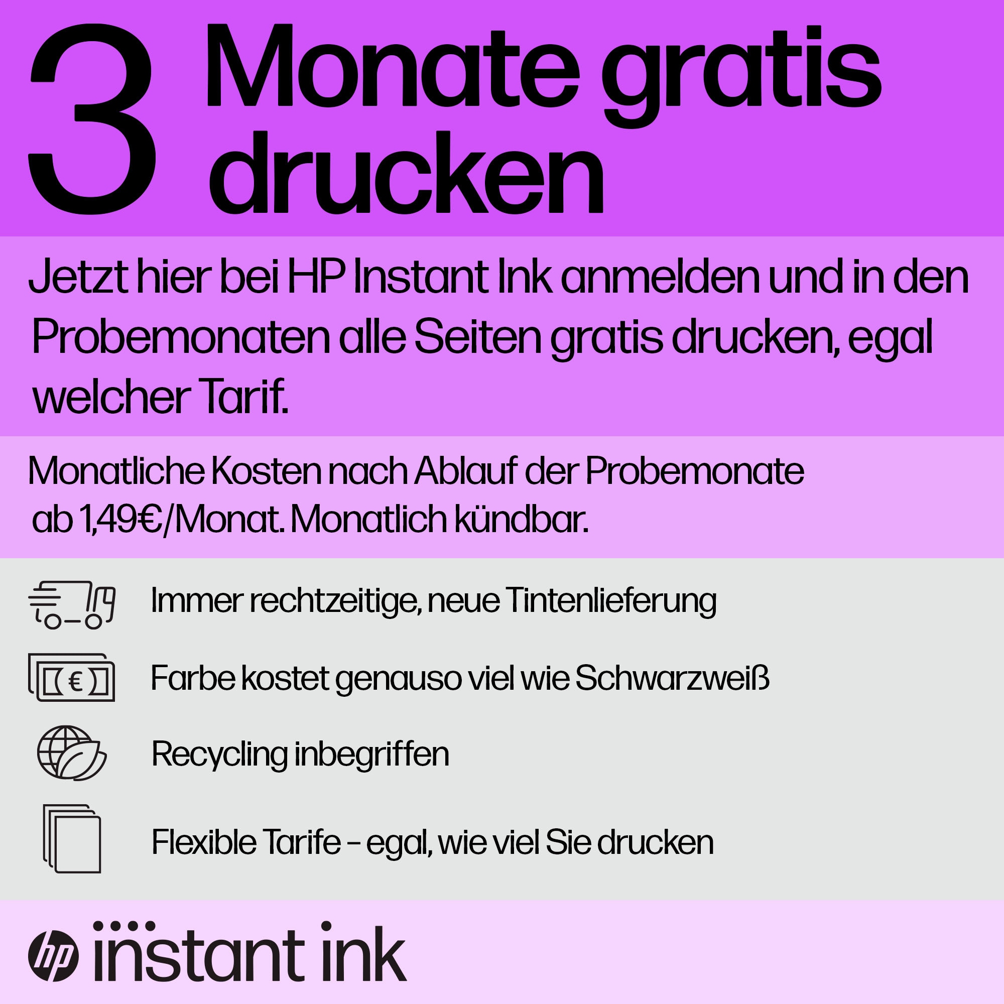 HP Tintenpatrone »903XL« 3 Probemonate gratis drucken *
