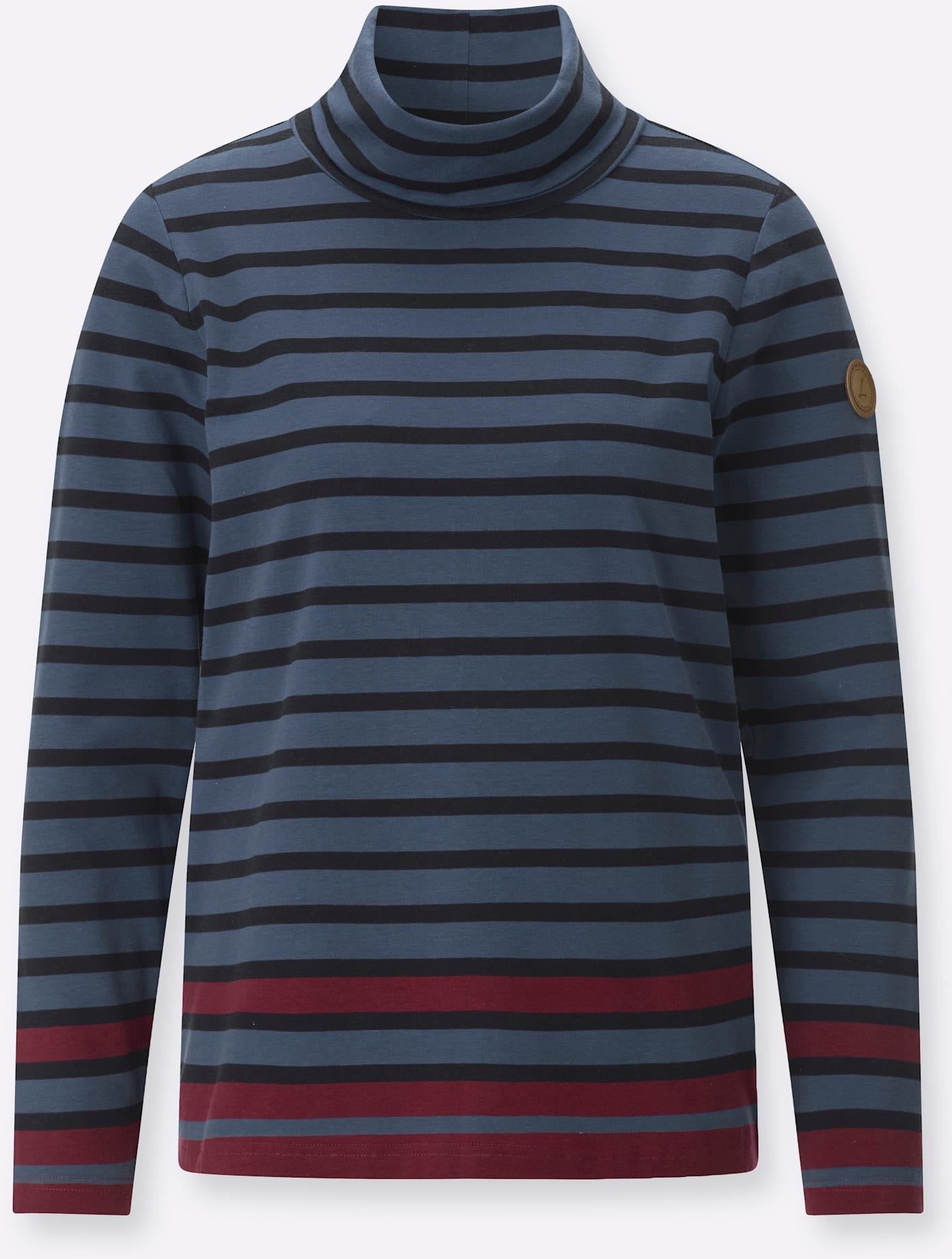 Casual Looks Rollkragenshirt »Ringelshirt« 1