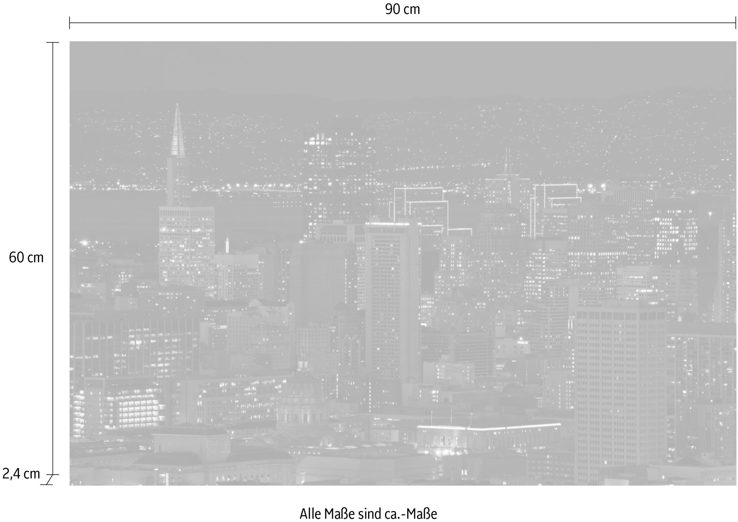 queence Acrylglasbild »Stadt«, Elemente der Architektur-Gebäude-Städte-Skyline-Himmel, Fine Art-Print in Galeriequalität
