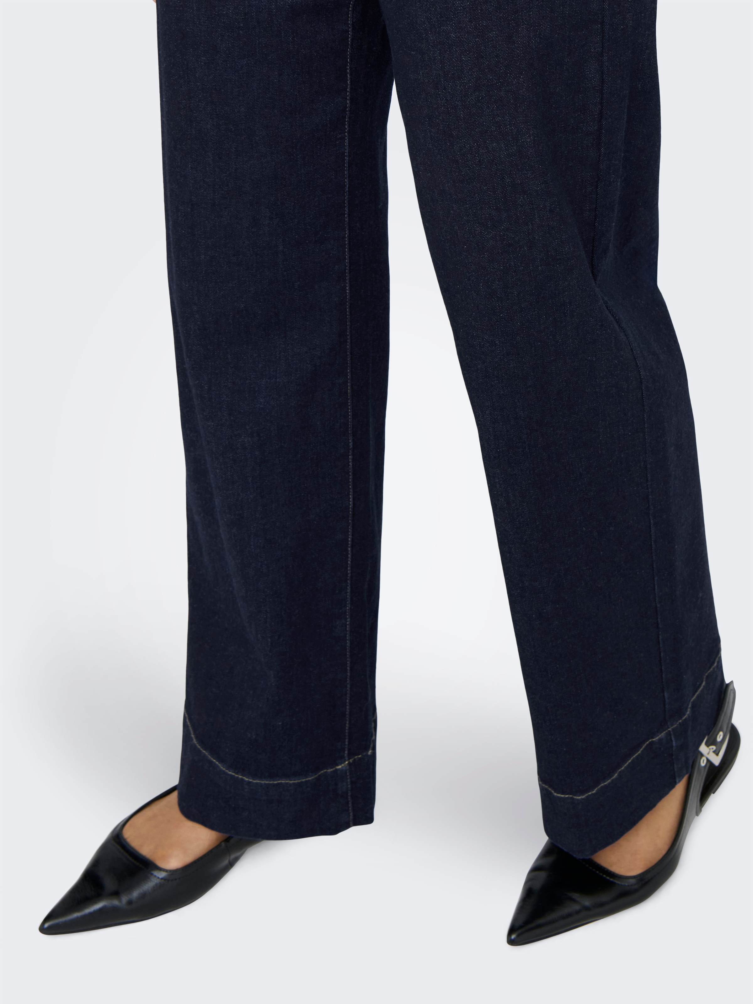 ONLY High-waist-Jeans »ONLMADISON HW WIDE BUCKLE DNM GUA411NOOS« Materialmix, wide fit