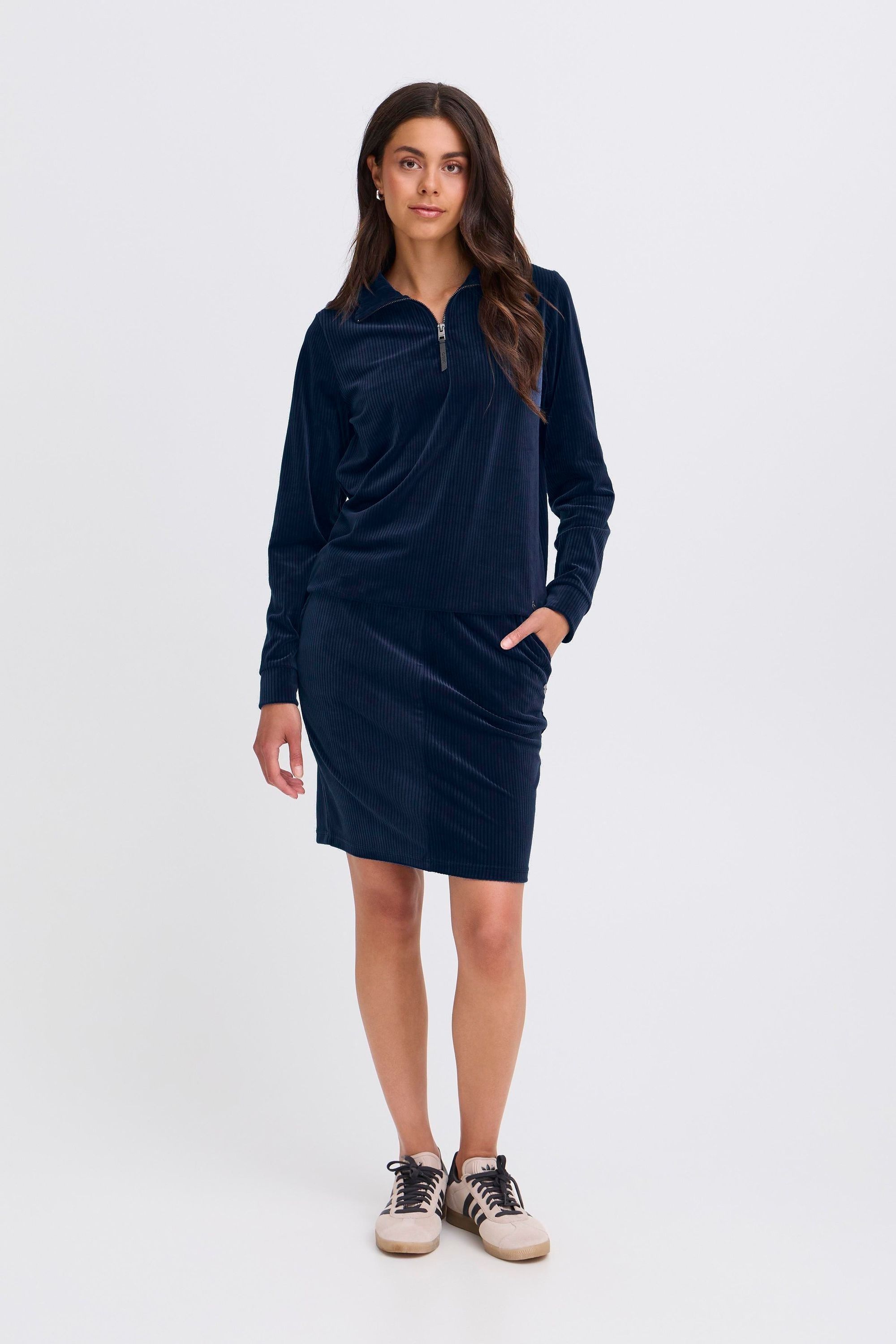 OXMO Troyer »Longsweatshirt OXEBBA HALFZIP«
