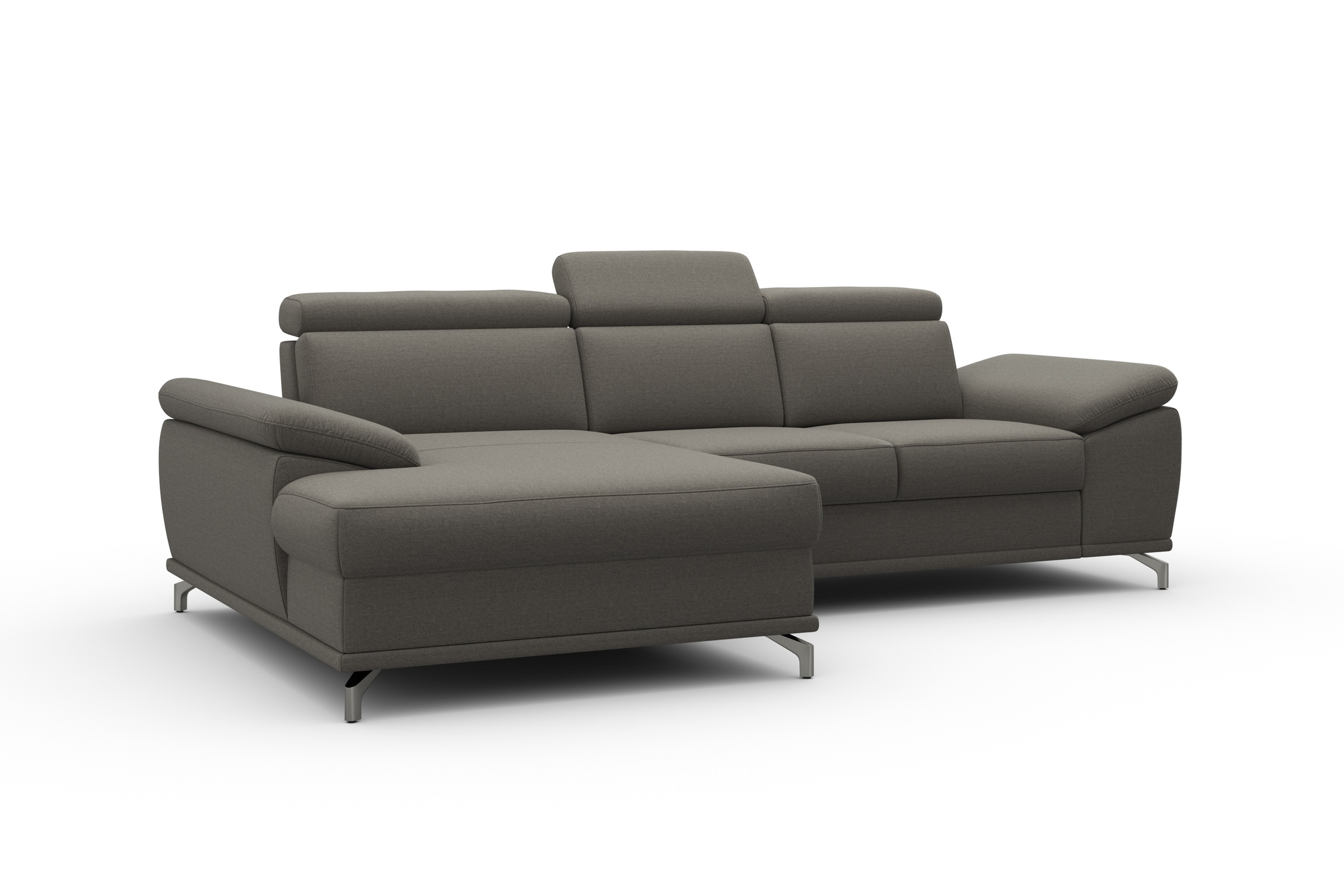 sit&more Ecksofa »Cabrio L-Form, B: 295 cm, mit Sitztiefen-, Arm- & Kopfteilverstellung« 2 Nierenkissen, Federkern, optional Bettfunktion und Stauraum