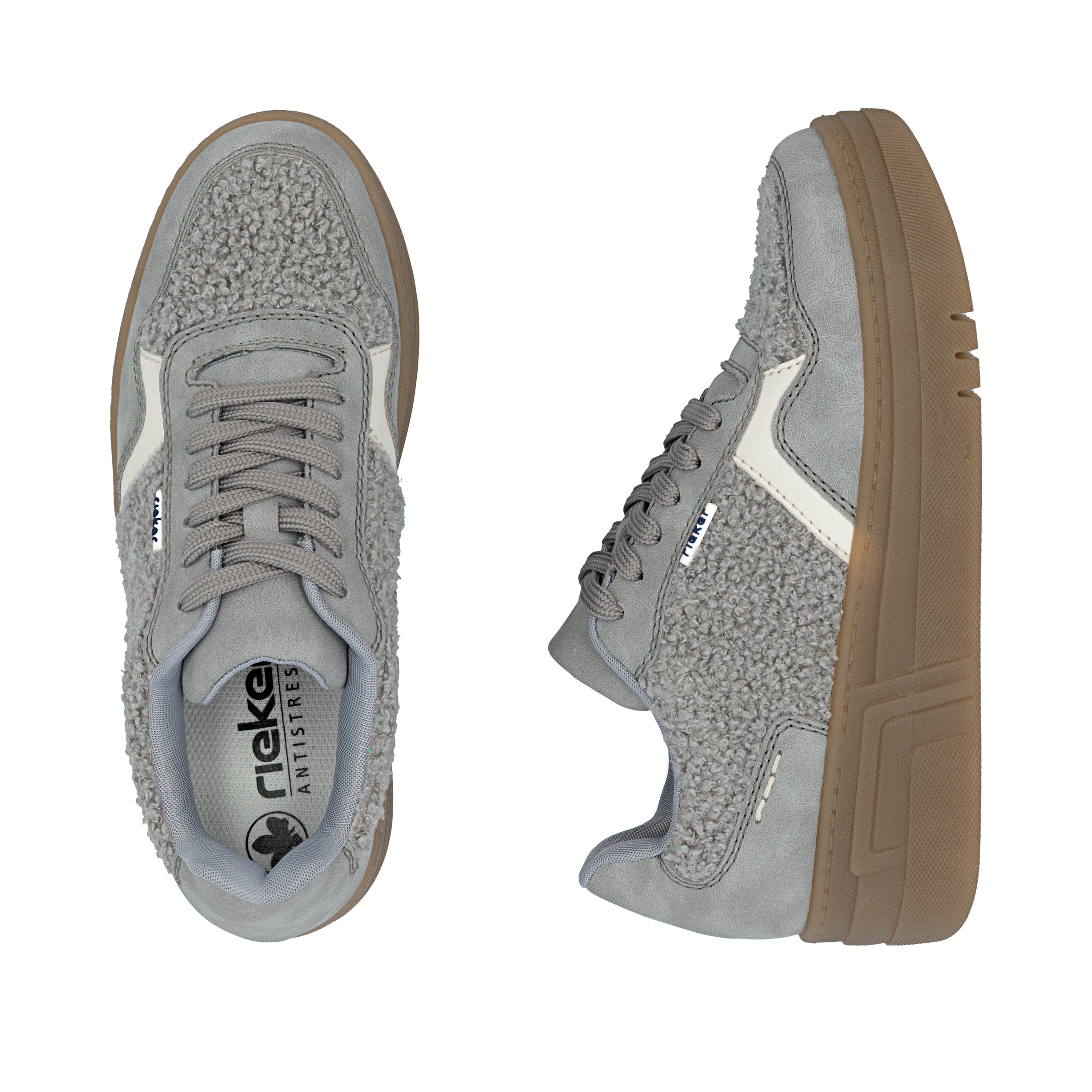 Rieker Plateausneaker  Basket-Sneaker, Schnürschuh, Halbschuh mit weichem Schaftrand