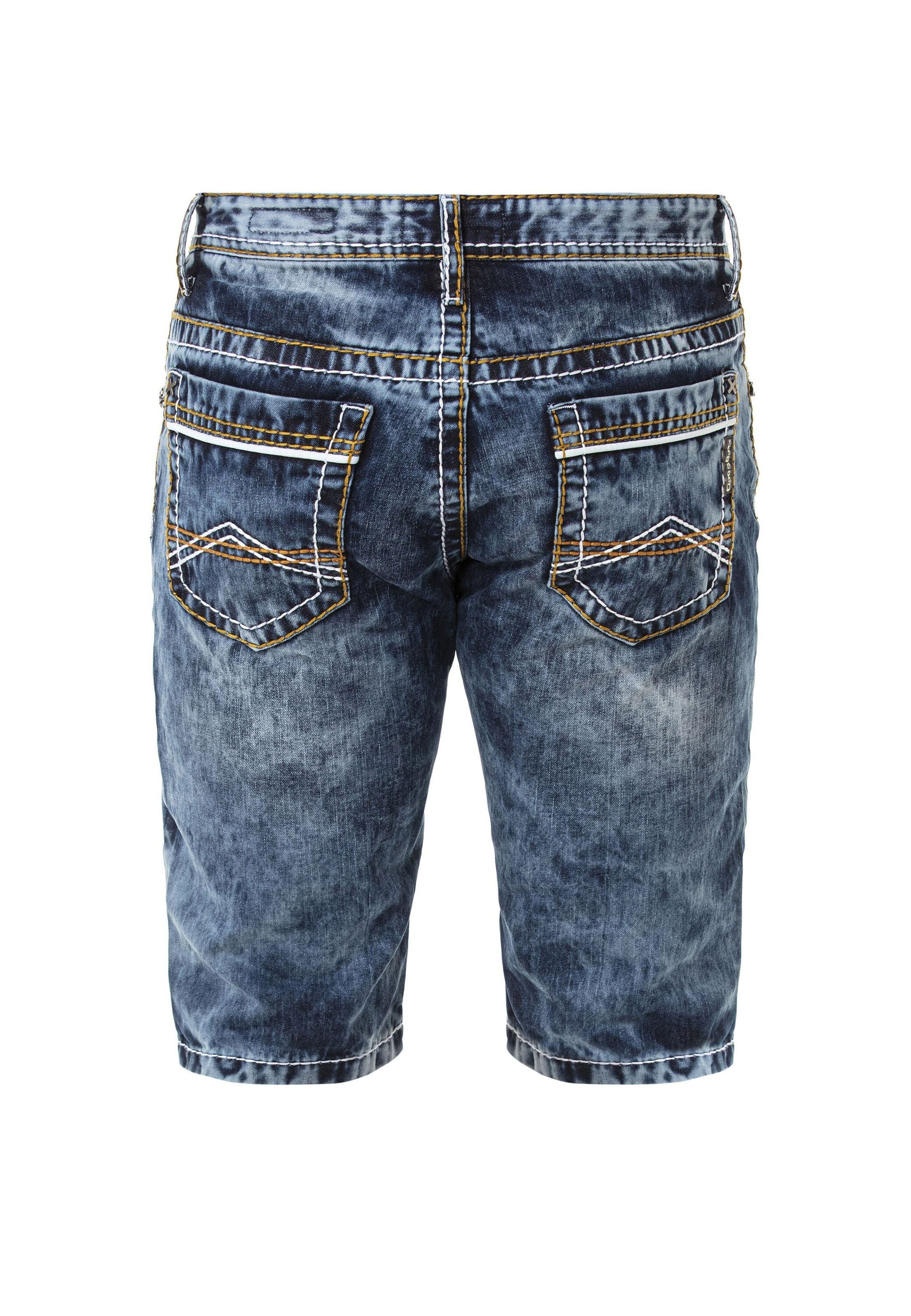 Cipo & Baxx Jeansbermudas »Cipo & Baxx Bermuda & Short« mit stylishen Kontrastnähten, CK268