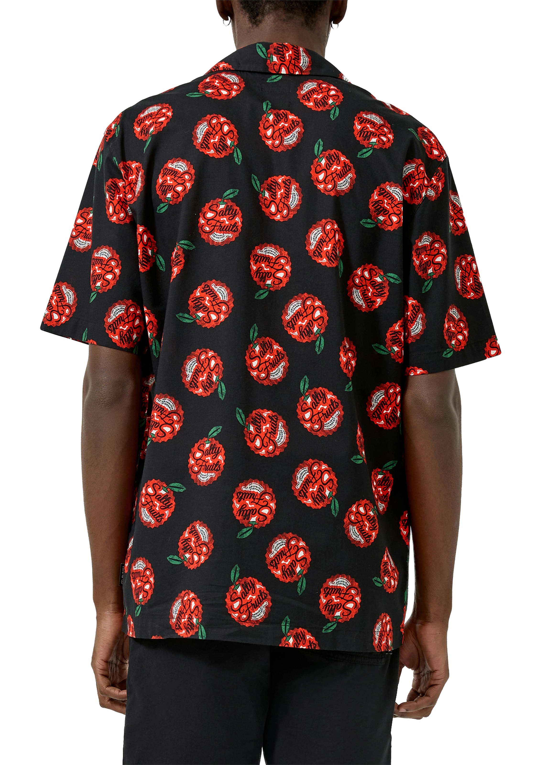 QS Kurzarmhemd Sommerhemd mit Allover-Print - im Hawaii-Stil