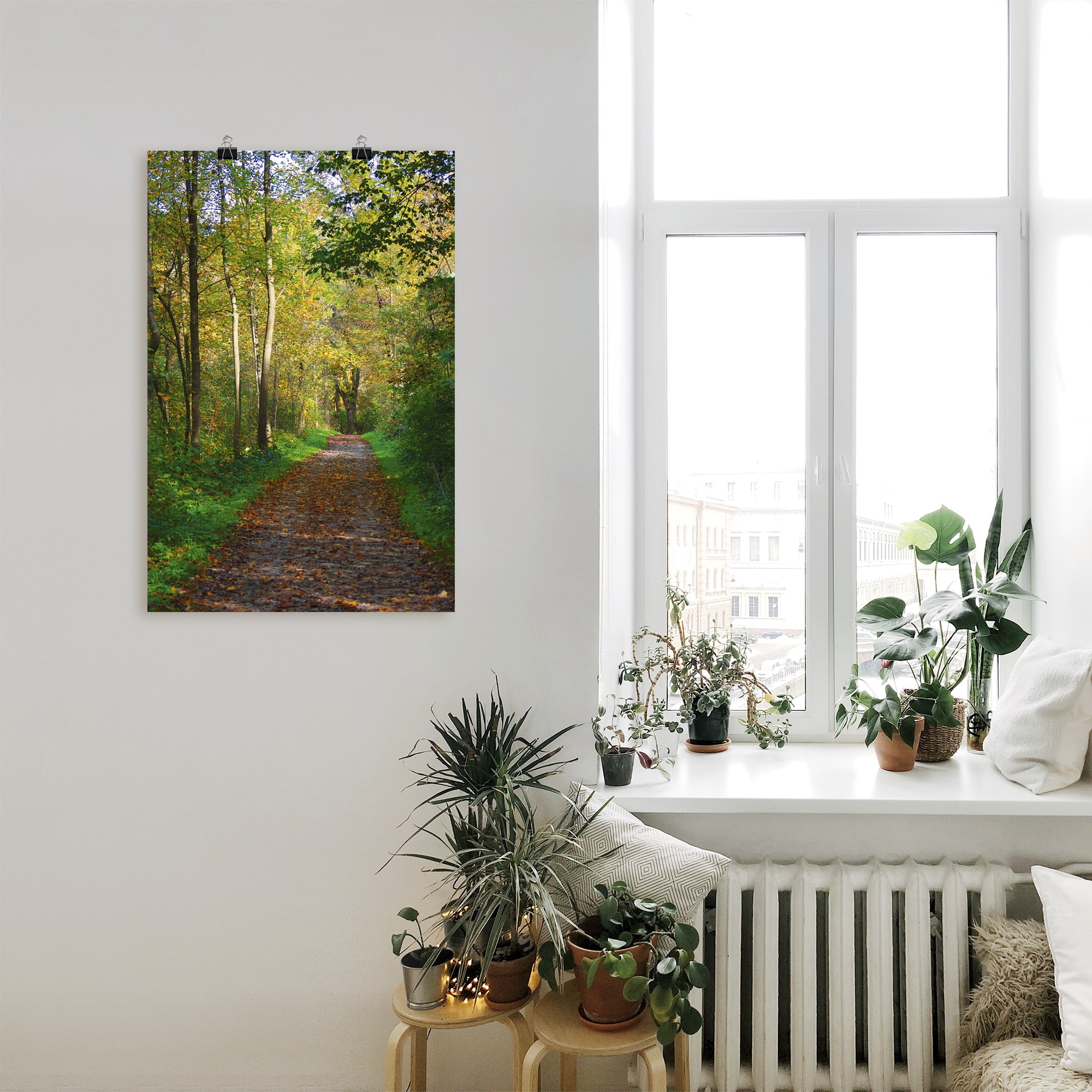 Artland Wandbild »Weg im Herbst Wald«, Wald, (1 St.), als Poster, Wandaufkleber in verschied. Größen