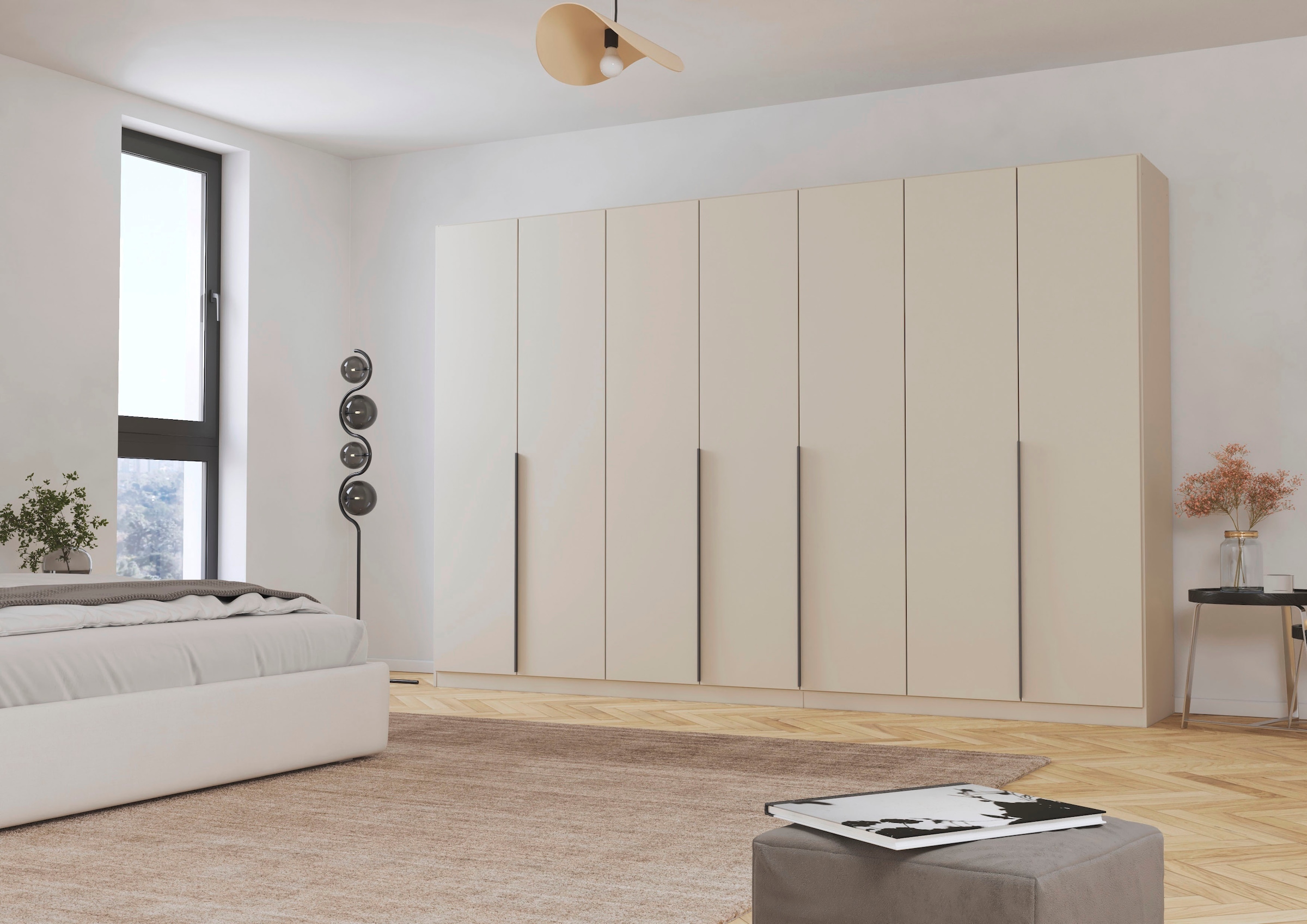 rauch Drehtürenschrank »Kleiderschrank Schrank Garderobe AGORDO mit Dekor- oder Hochglanzfront«, (in zwei Griff-Farben), durchdachte Innenausstattung, in 6 Breiten und 2 Höhen MADE IN GERMANY