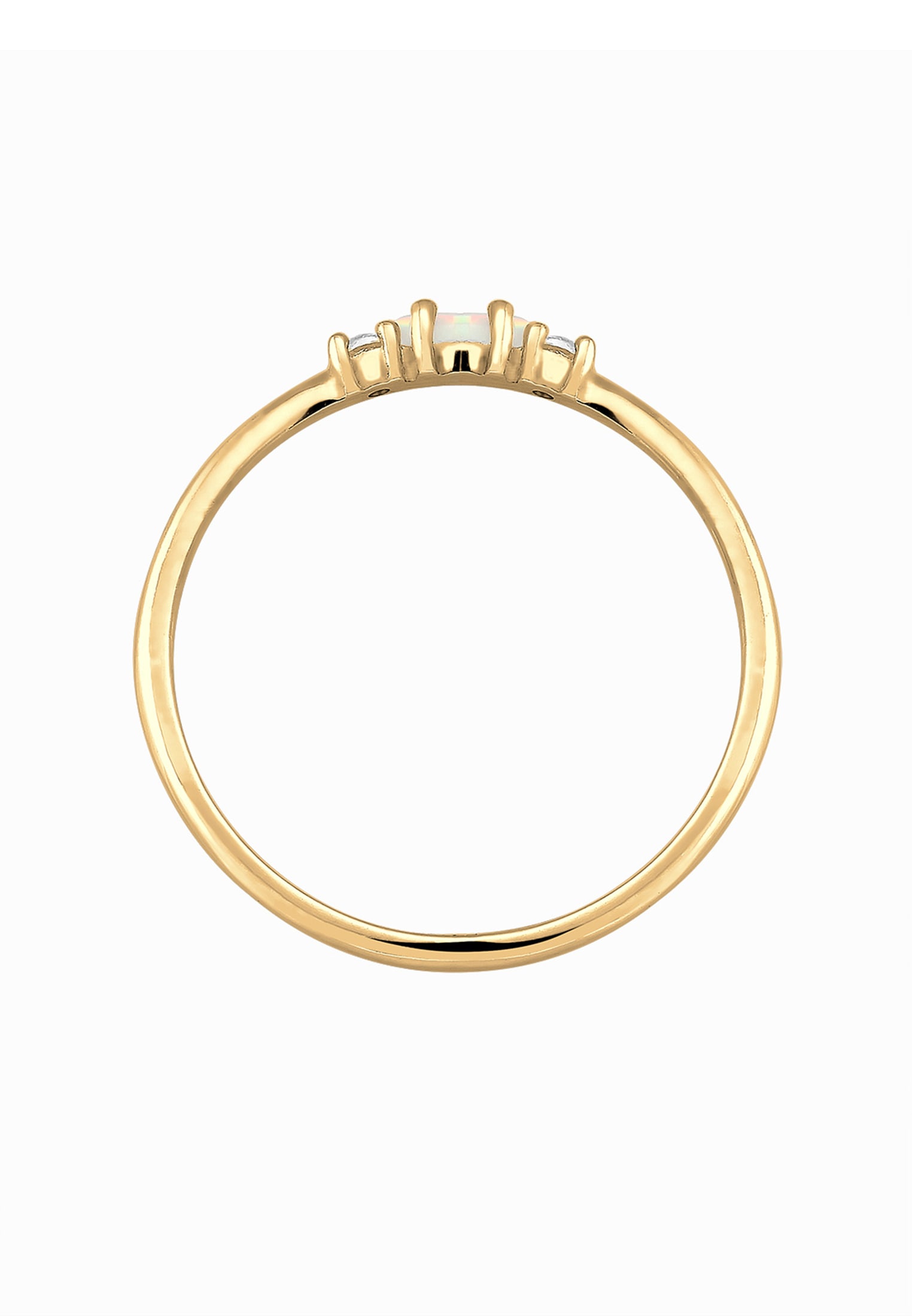 Elli Silberring »Ring Opal Marquise und Zirkonia 925 Sterling Silber«