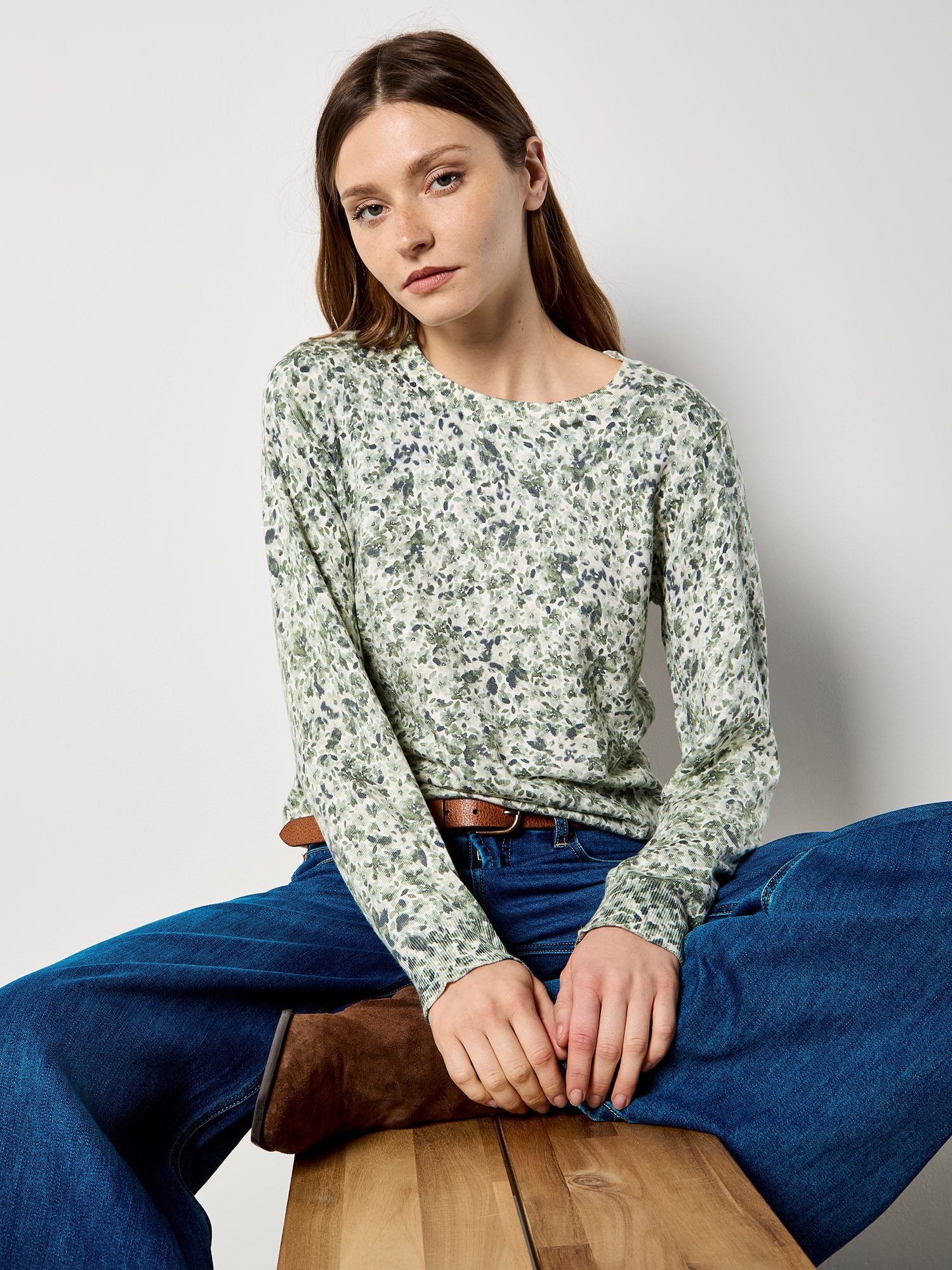 Apricot Strickpullover »Pullover« mit Blumenmuster