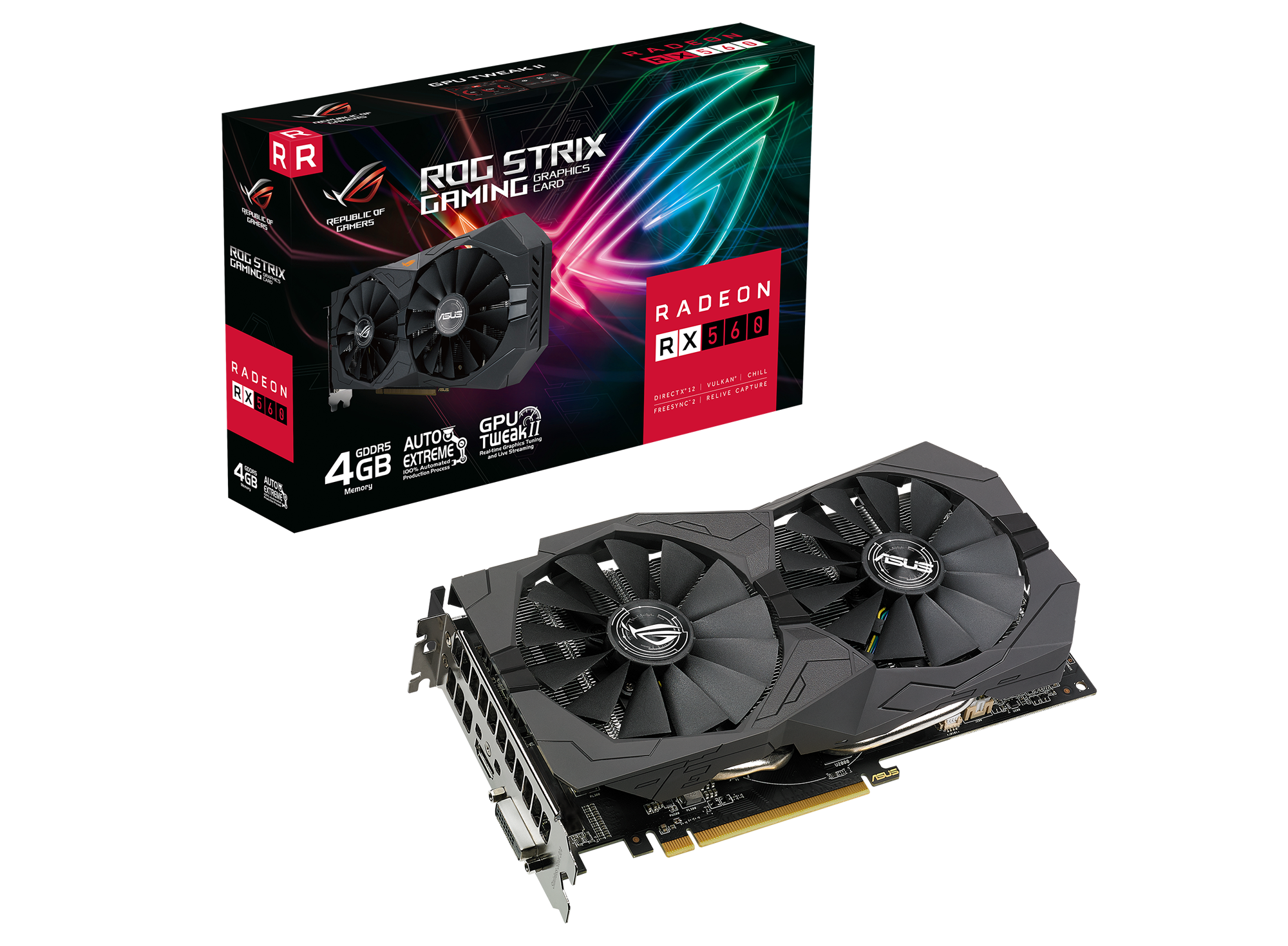 Asus Grafikkarte »ROG-STRIX-RX560-4G-V2-GAMING«, 4 GB