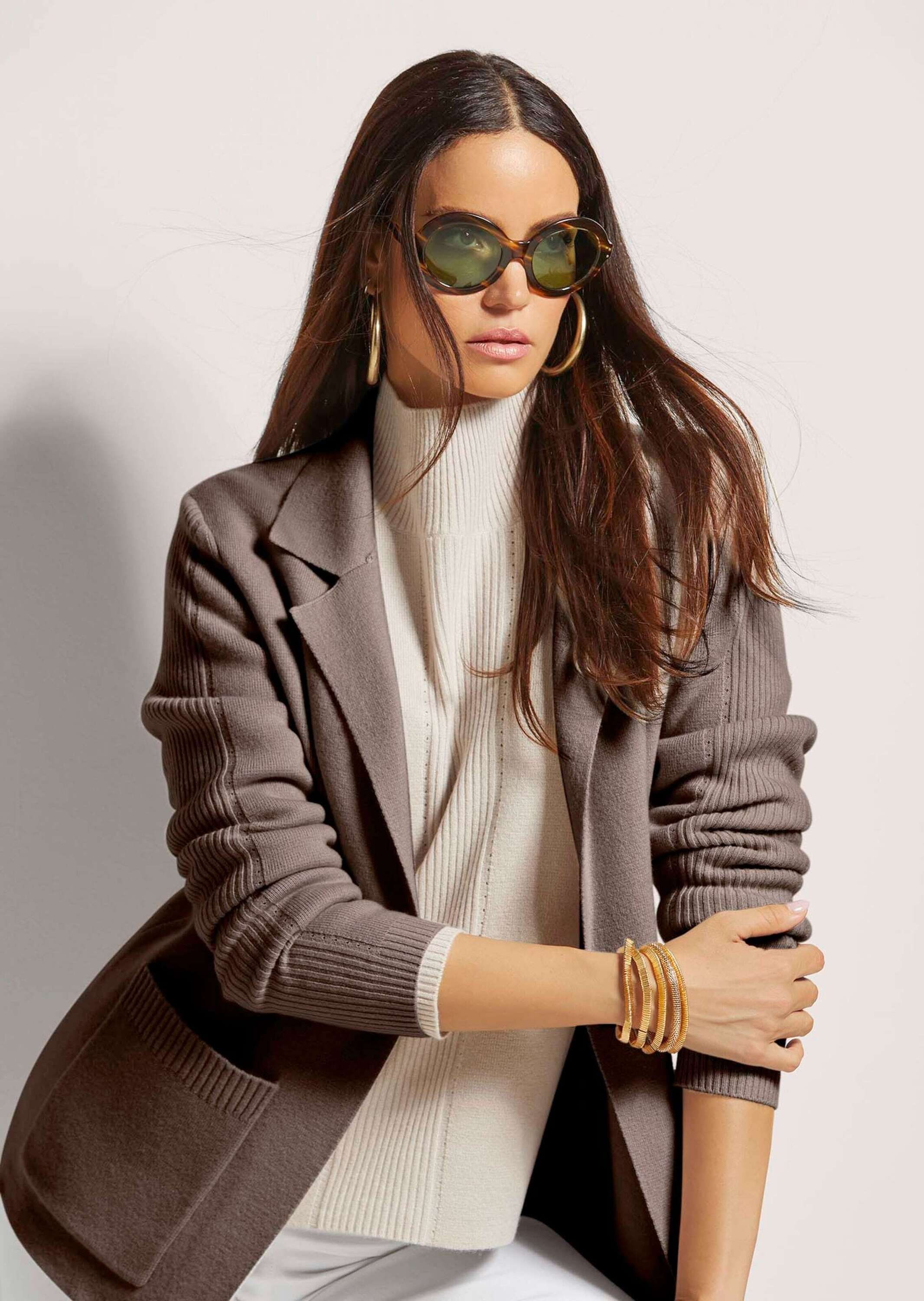 MADELEINE Strickjacke »Strickblazer Strickjacke aus Merinowolle und Kaschmir«