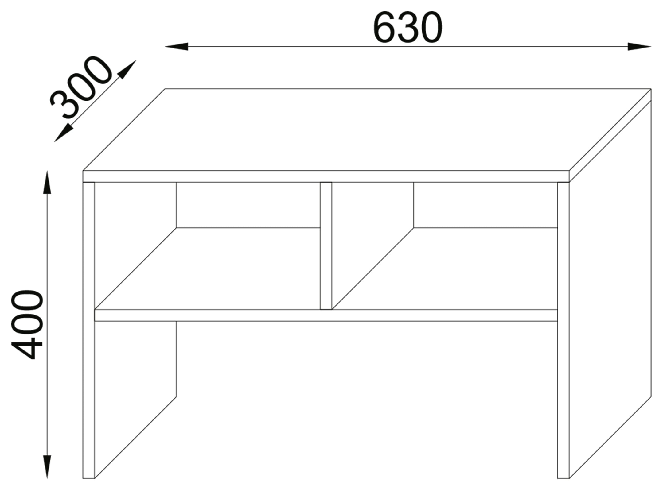 VCM Couchtisch »VCM Holz Beistelltisch | Couchtisch schlicht | Maße ca. H. 40 x B. 63 x T. 30 cm | Wohnzimmertisch | Kaffeetisch - Nachto S«, (Nachto)