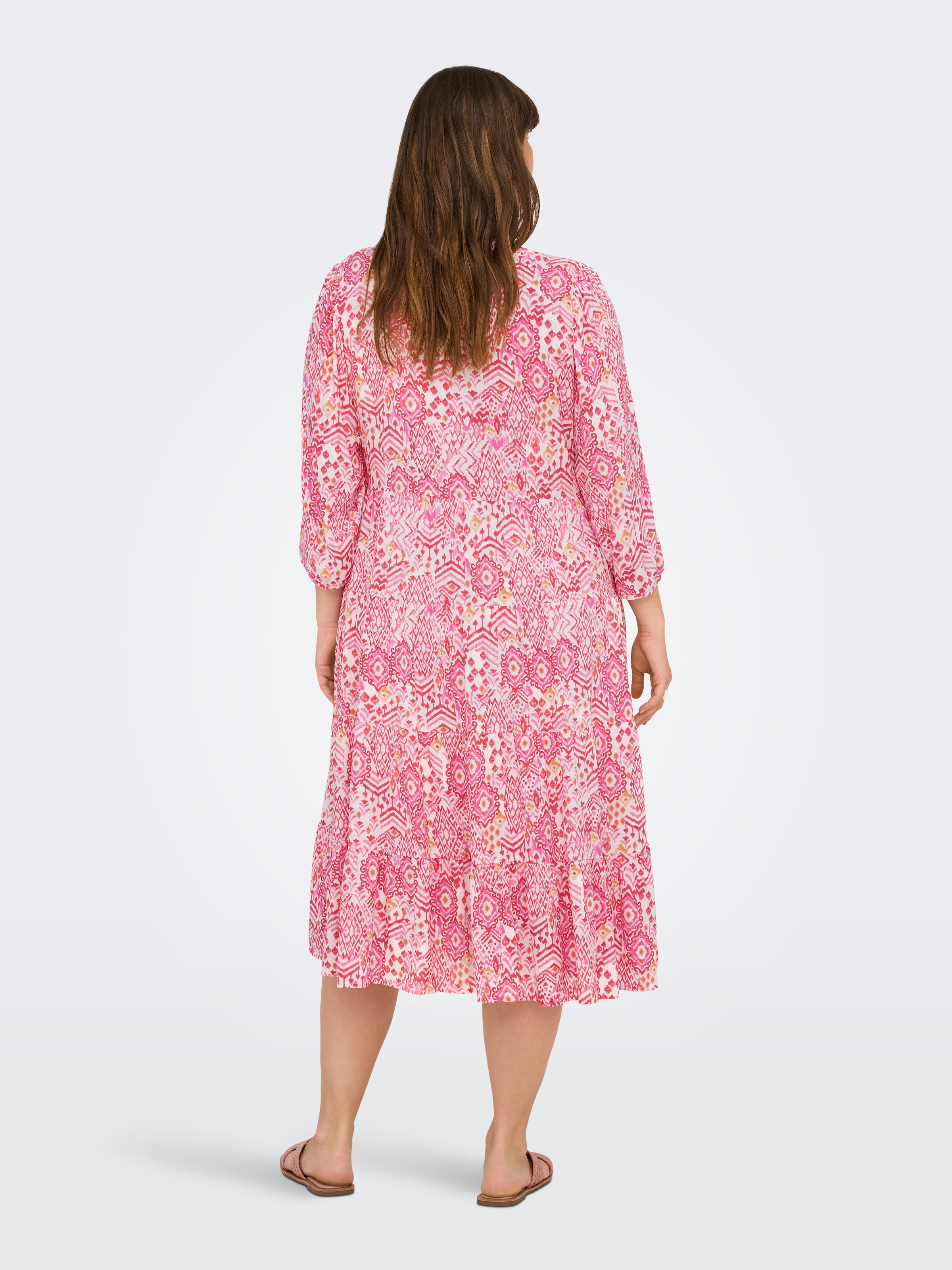 ONLY CARMAKOMA Tunikakleid »CARMILANA 3/4 DRESS WVN NOOS«, Sommerkleid