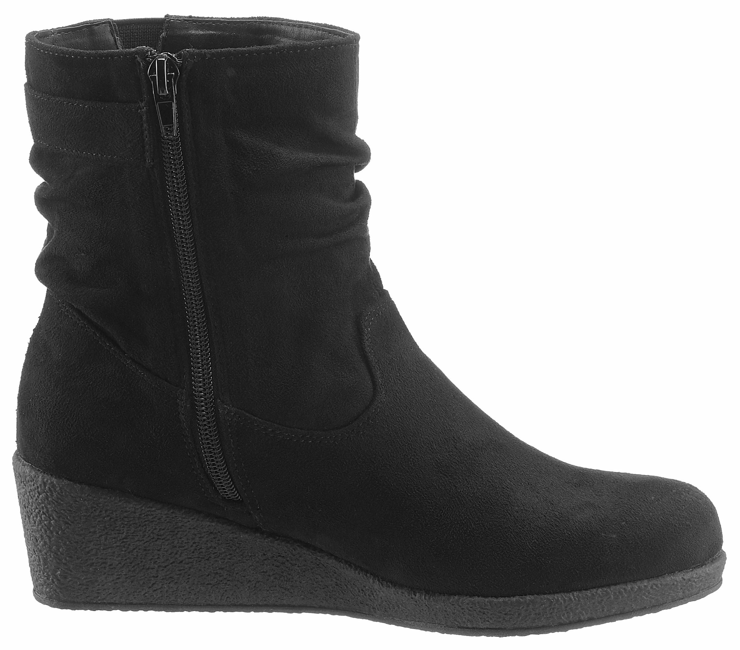 Aniston SHOES Keilstiefelette, Keilboots, Casual-Stiefelette mit slouchy Schaft - NEUE KOLLEKTION