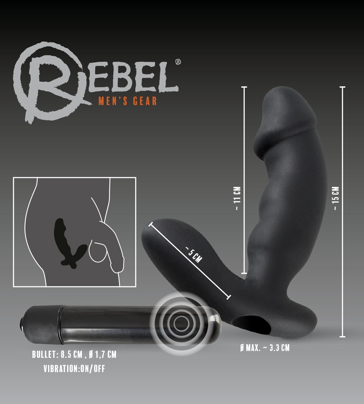 REBEL Anal-Stimulator »Prostata-Vibrator Prostata-Vibrator« ()