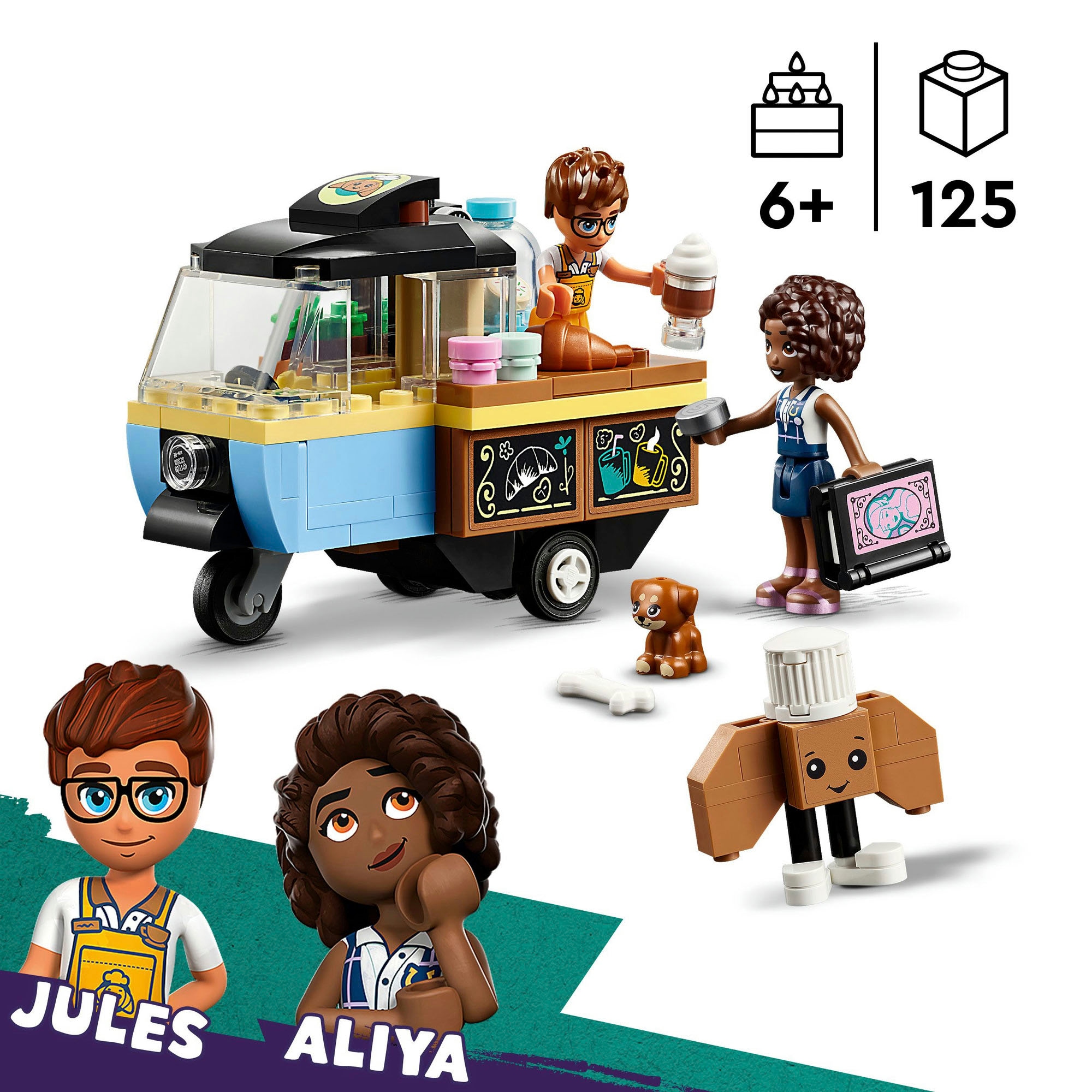 LEGO® Konstruktionsspielsteine »Rollendes Café (42606), LEGO Friends«, (125 St.), Made in Europe
