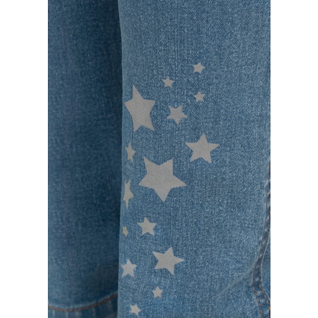 Arizona Schlupfjeans, mit Rippenbund und reflektierendem Sternendruck  online bei OTTO