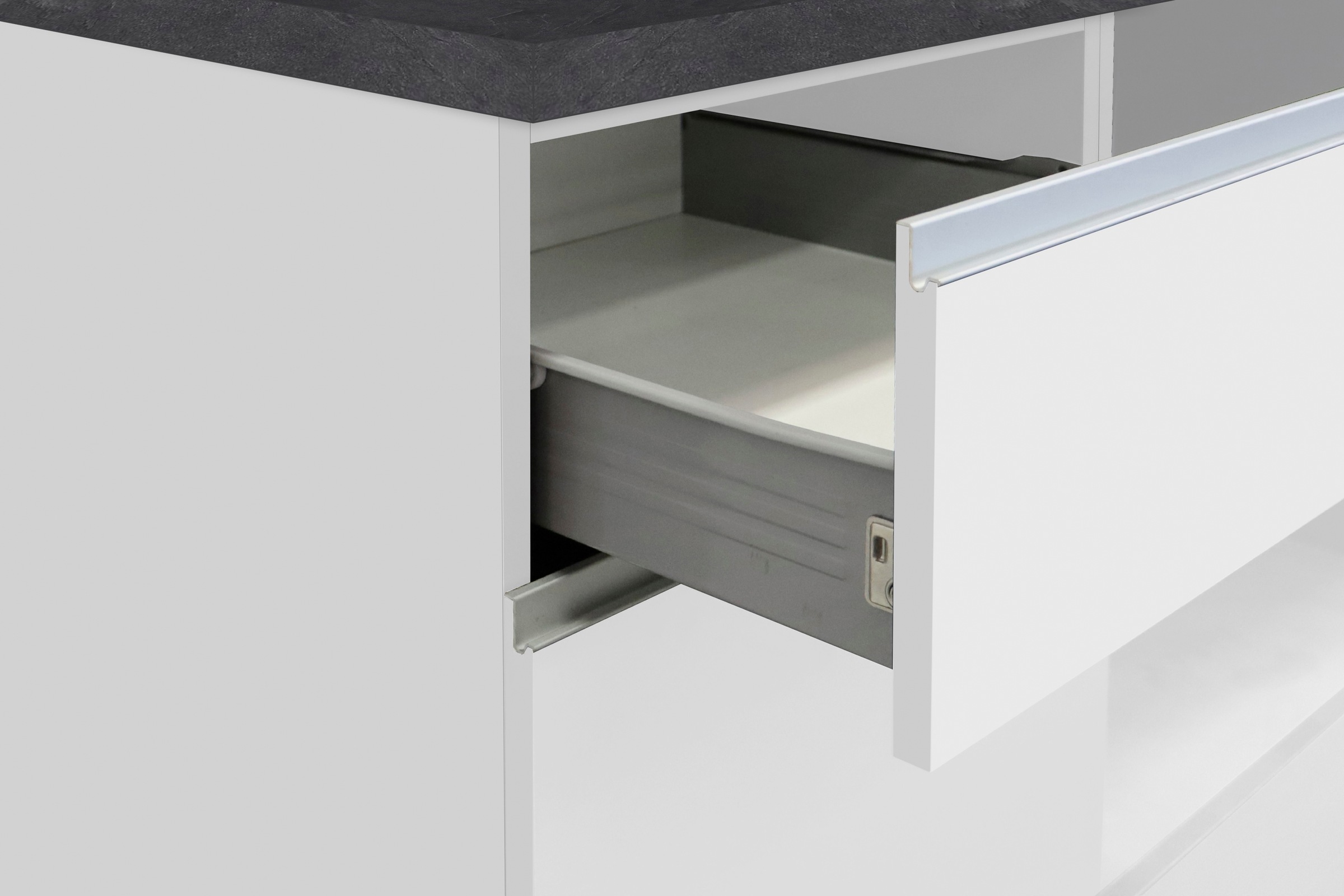 KOCHSTATION Küchenzeile »KS-Sole«, Breite 256 cm, Hängeregal, Geschirrabtropfschrank, ohne E-Geräte