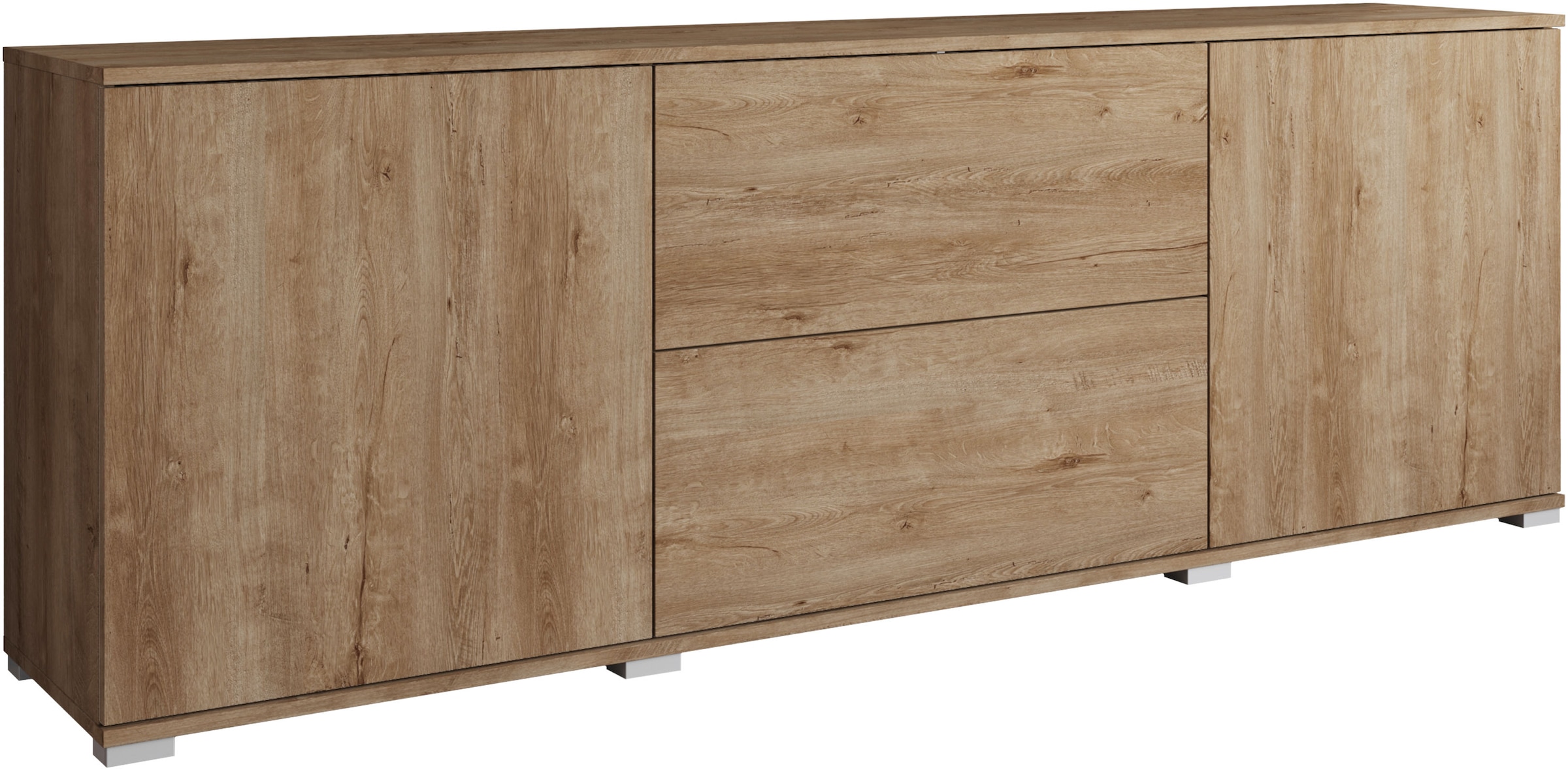 INOSIGN Lowboard »Kenia«, (1 St.), 2 Türen, 2 Schubladen, Breite 180 cm, höhenverstellbare Einlegeböden