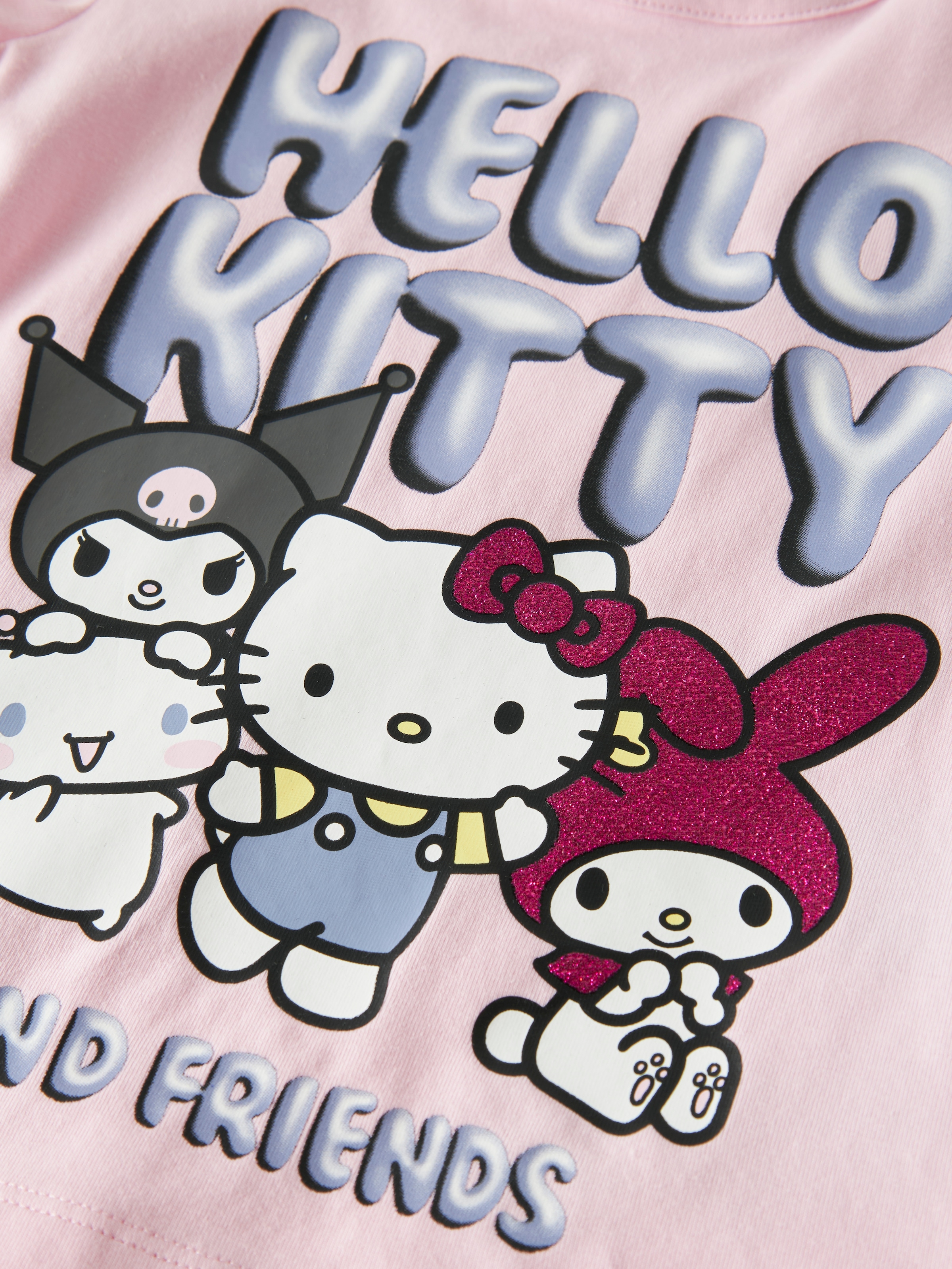 Name It Kurzarmshirt »NMFFIRA HELLOK SS TOP NOOS SKY« Baumwollmischung, Hello Kitty Druck