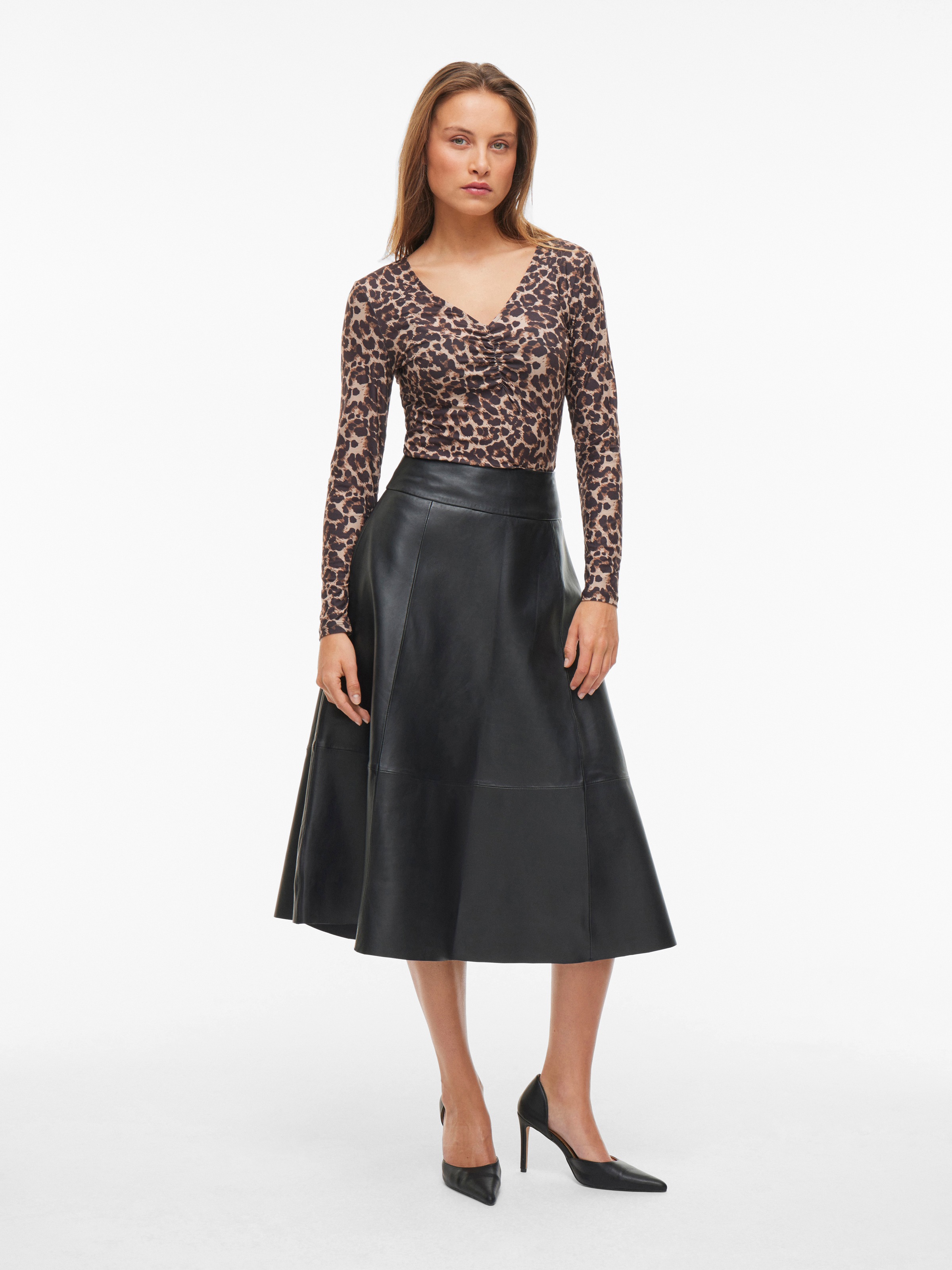 Vila V-Shirt »VILEOA V-NECK L/S TOP - NOOS«