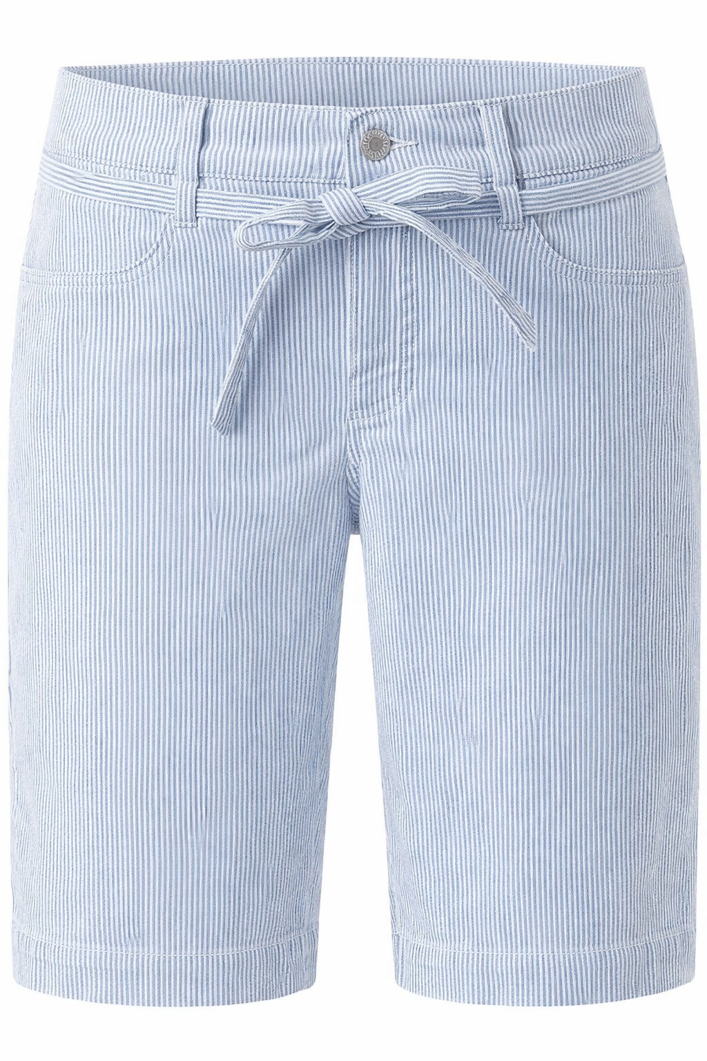 ANGELS Jeansbermudas »LIA CITY« mit leichtem Streifen-Dessin, Stretch, Wide-Leg