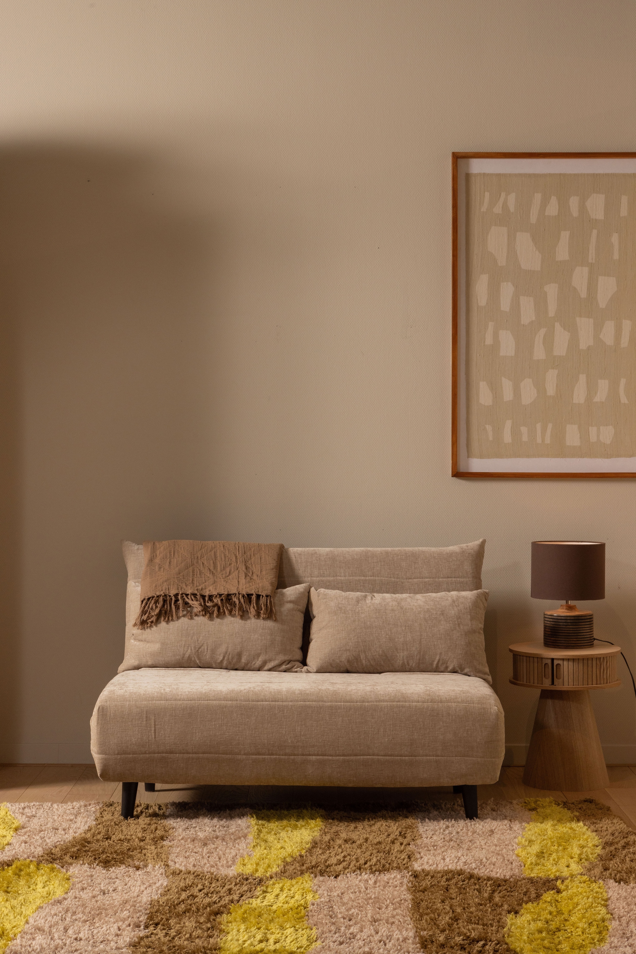 WOOOD Schlafsofa »Xem Chenille-Bezug gewebt mit Schlaffunktion, H 80 x B 122 x D 92 cm« Liegefläche 188 cm, Tragkraft 140 kg, Maximale Verschleißfestigkeit