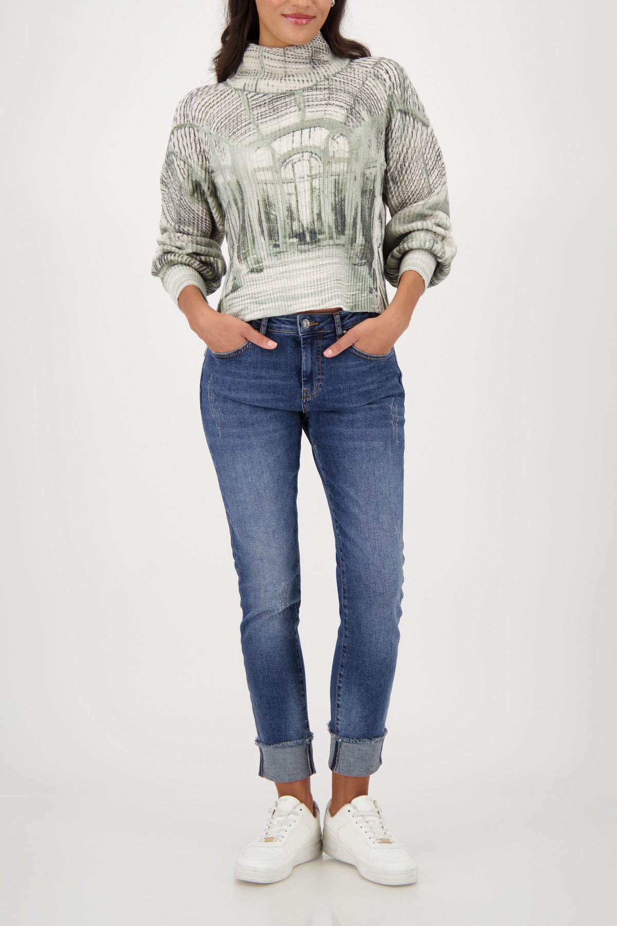 Monari Slim-fit-Jeans »Hose Jeans Nietenschmuck«