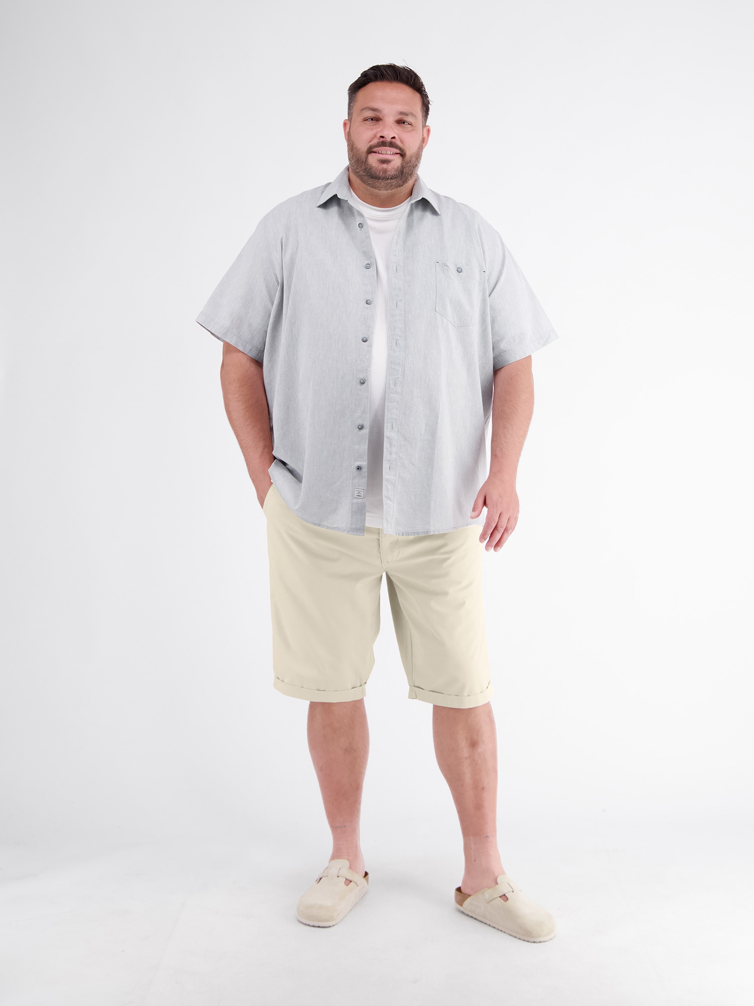 LERROS Chinoshorts »Kurze Chino aus Baumwollmix in großen Größen«
