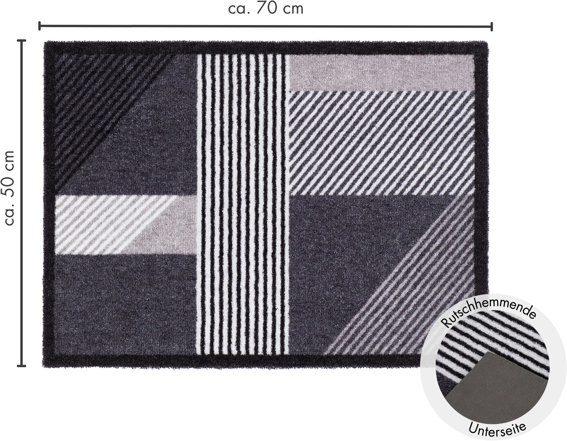 Barbara Becker Fußmatte »Sense, Made in Belgium« rechteckig 7 mm Höhe Schmutzfangmatte, modernes Design, waschbar, auch als Läufer