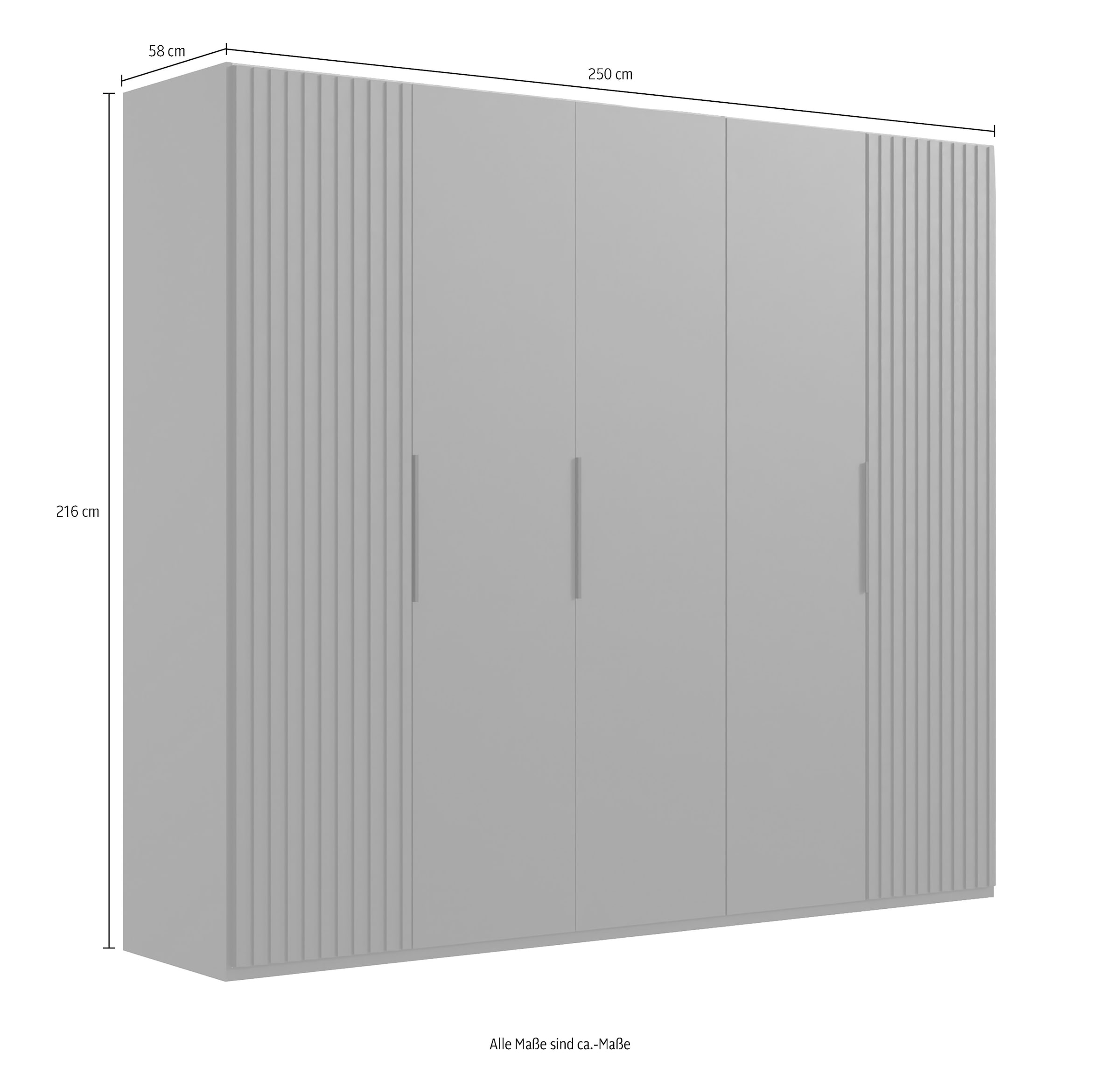 Wimex Drehtürenschrank »Andorra by fresh to go«, Mit 3D-Leisten für Akustikpaneel-Optik