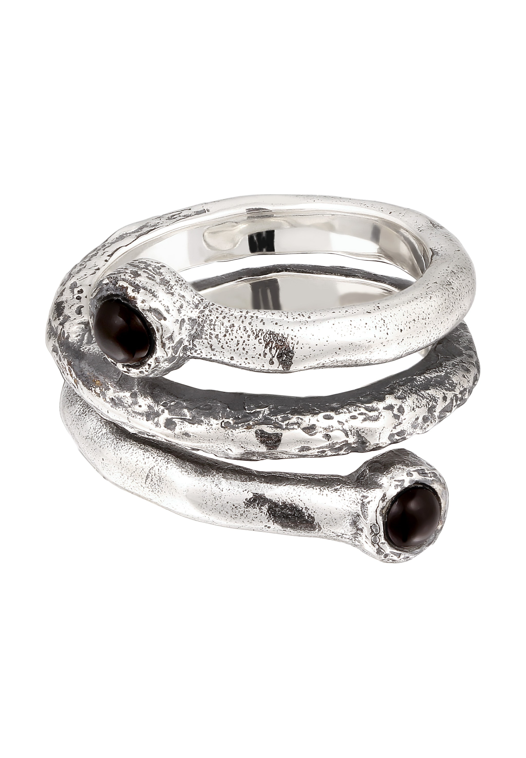 HAZE & GLORY Silberring »Ring Onyx Schwarz 925 Sterling Silber«