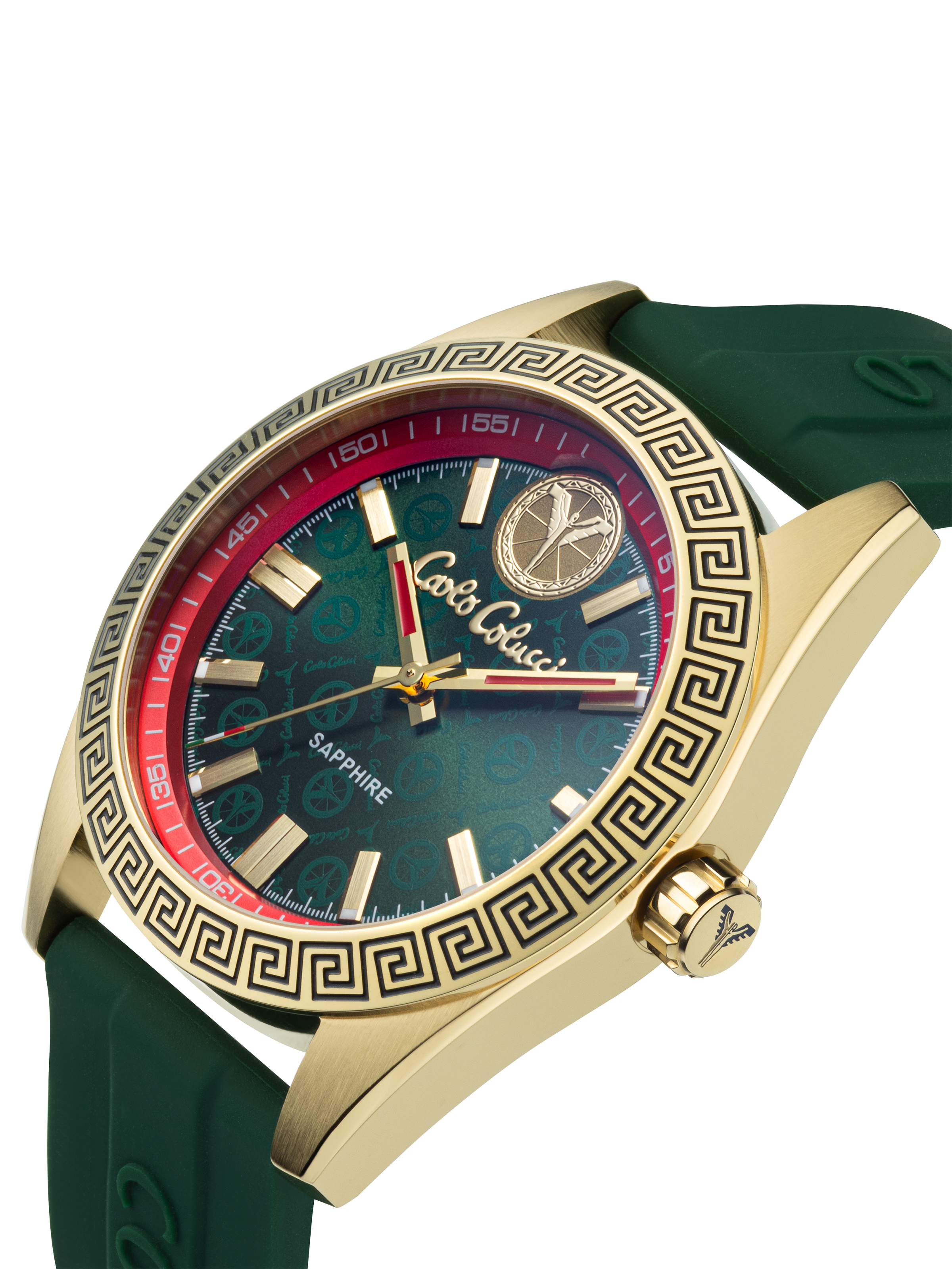 CARLO COLUCCI Quarzuhr Armbanduhr, Herrenuhr, Silikonarmband, analog