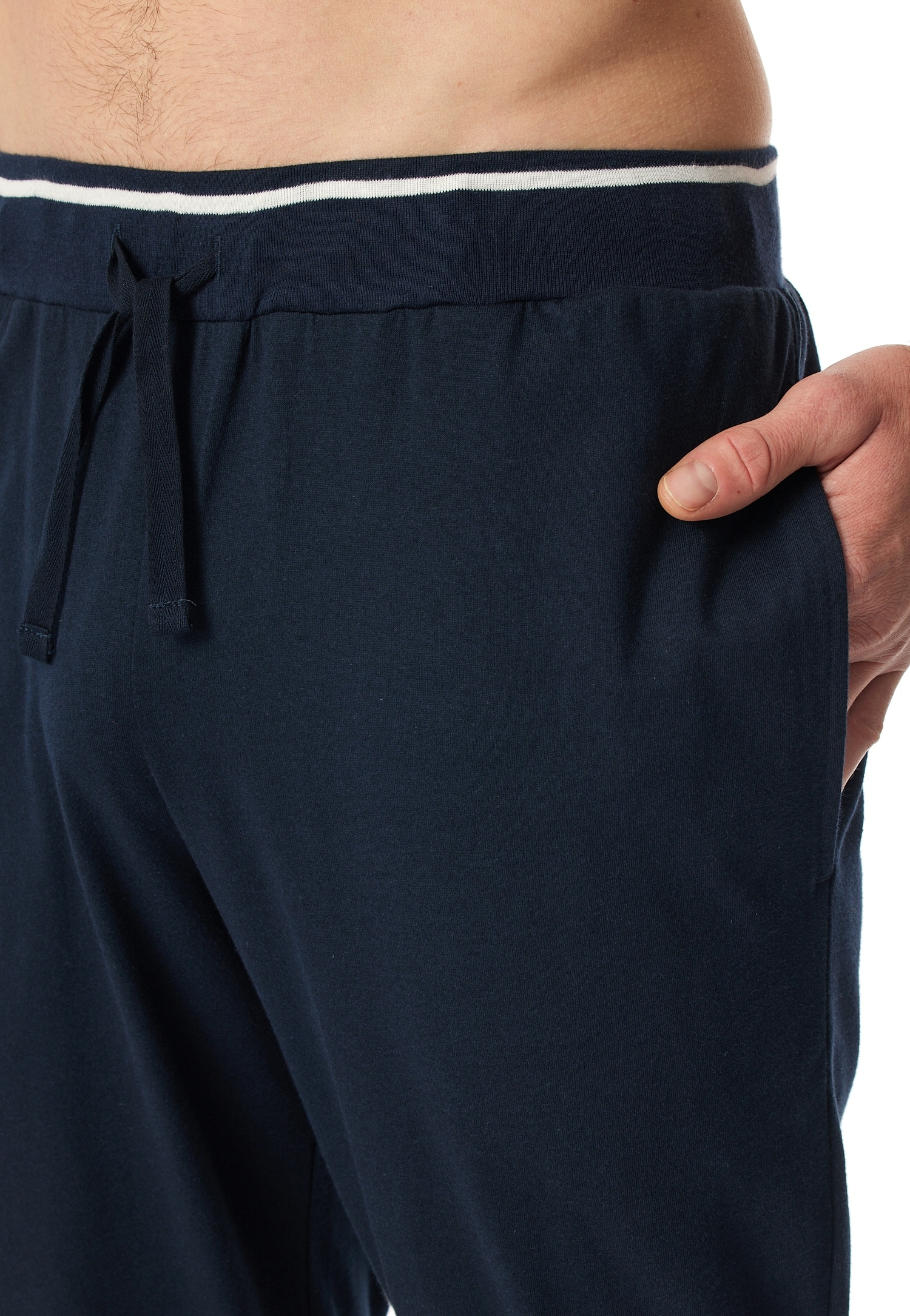 Schiesser Pyjamahose »Mix+Relax«  Reine Baumwolle, seitliche Taschen, Bindeband