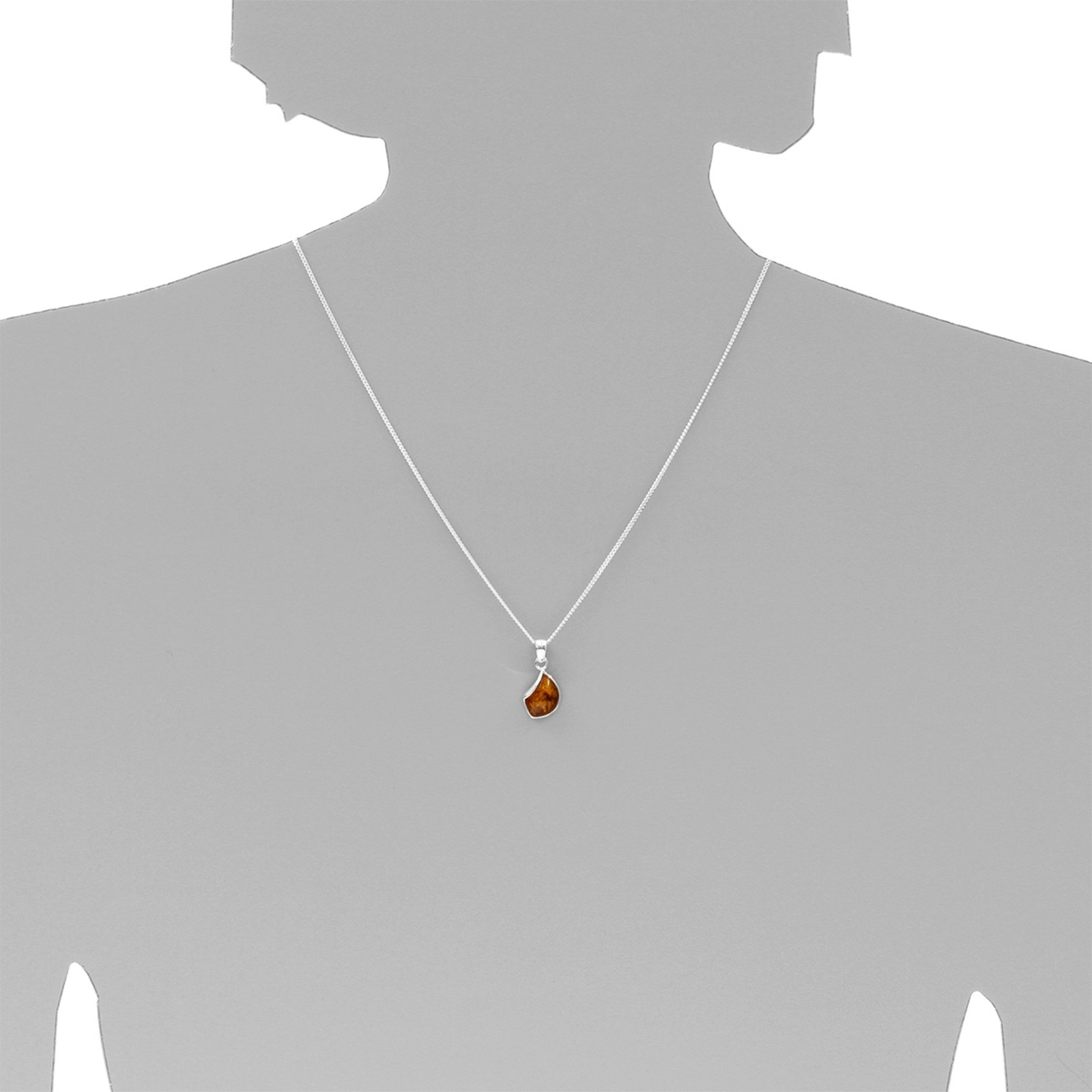 OSTSEE-SCHMUCK Kettenanhänger »- Jula 23 mm - Silber 925/000 - Bernstein«