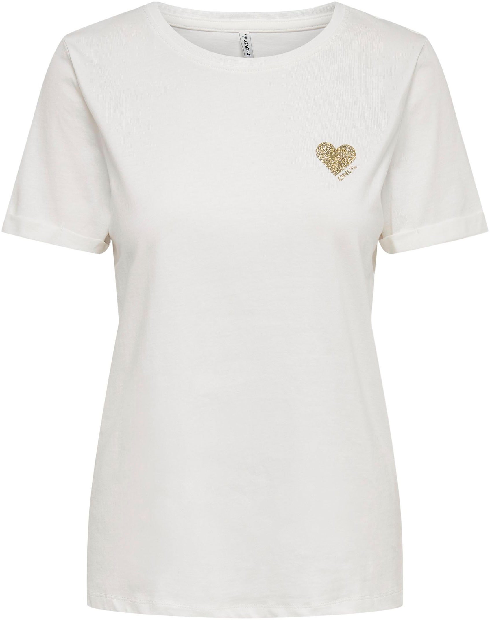 ONLY Kurzarmshirt »ONLKITA S/S LOGO TOP NOOS«