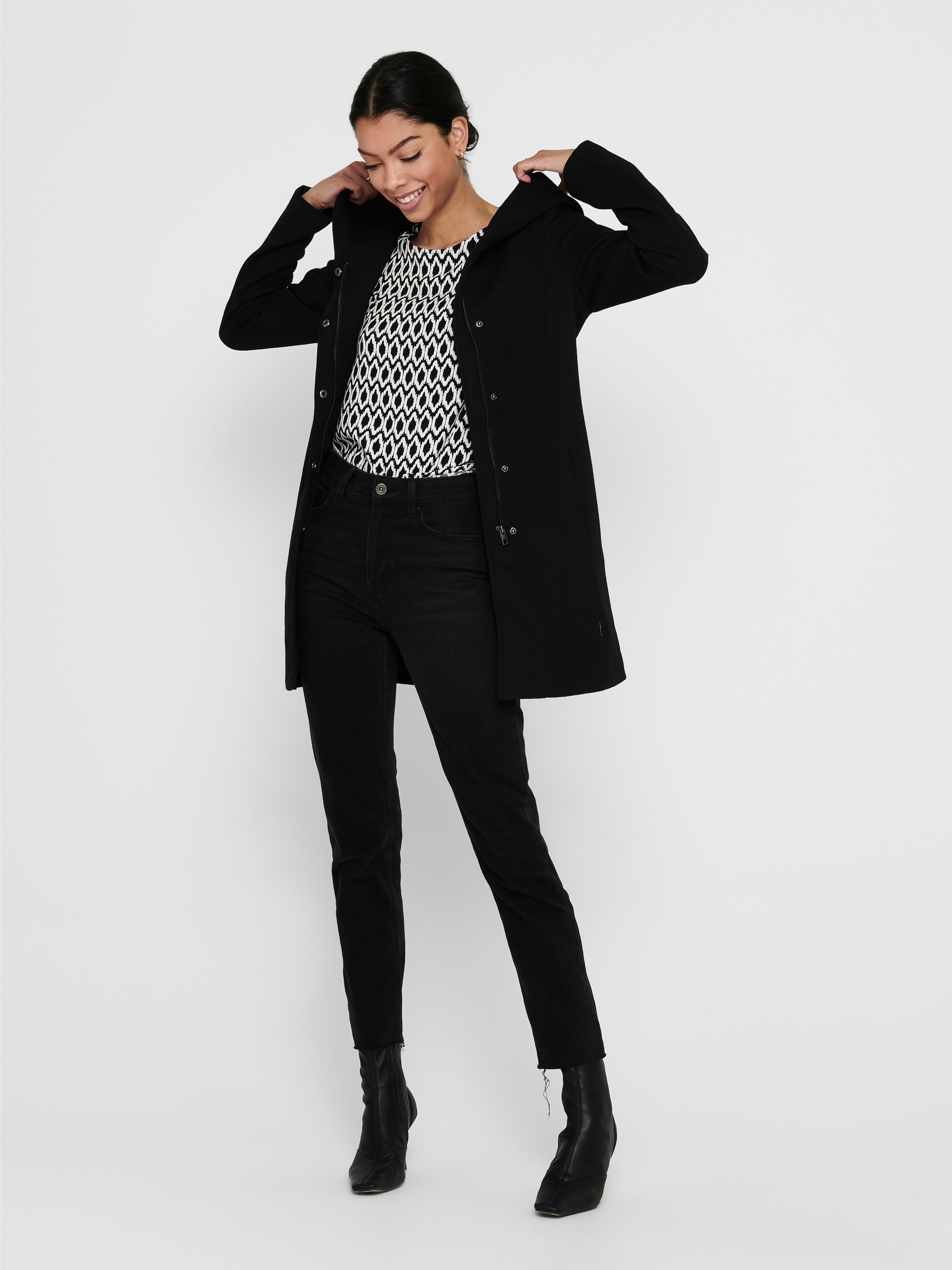 ONLY Kurzmantel »ONLSEDONA LIGHT COAT OTW NOOS« verdeckte Knopfleiste