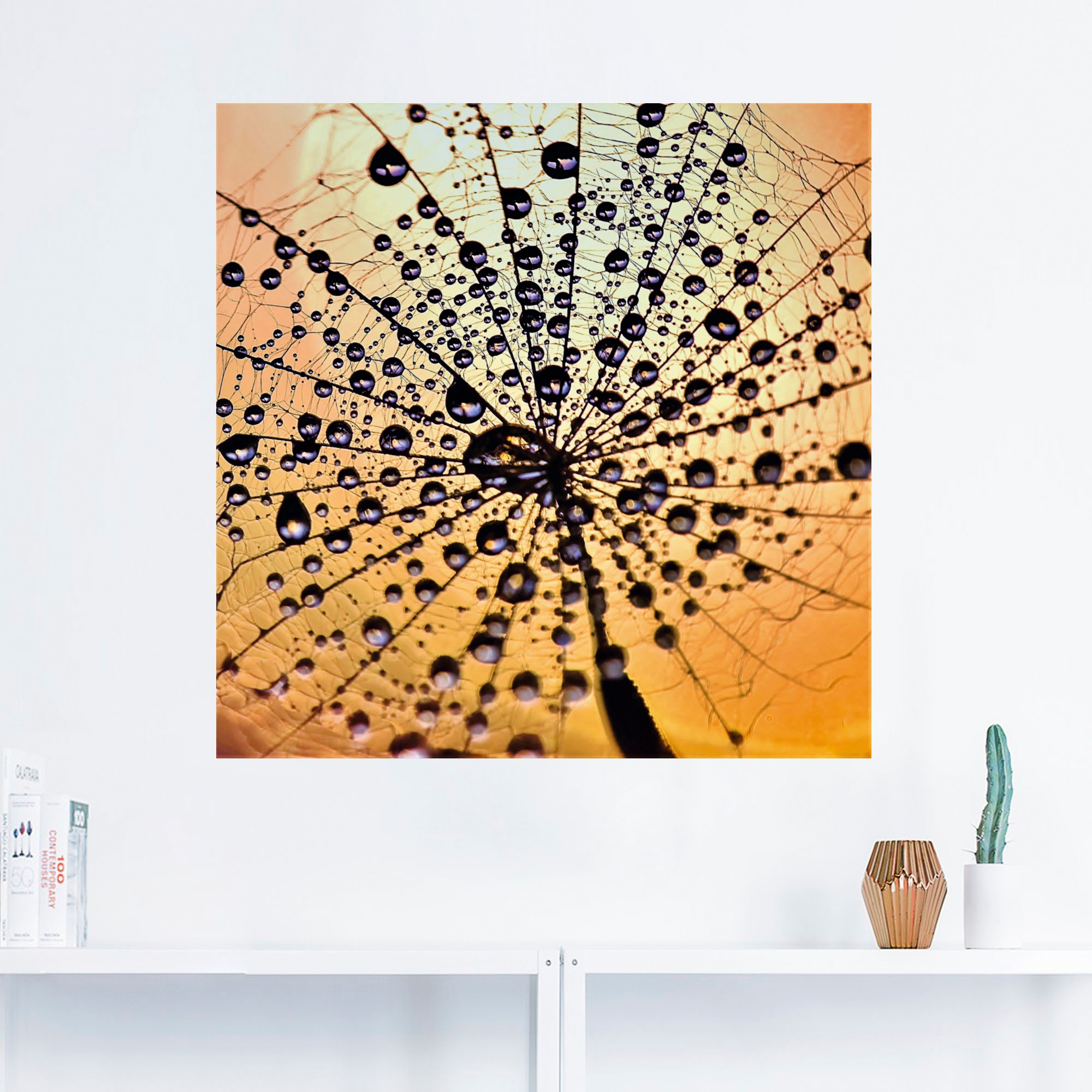 Artland Wandbild »Pusteblume Tröpfchenfang«, Blumen, (1 St.), als Leinwandbild, Wandaufkleber in verschied. Größen