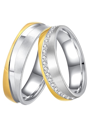 Trauring »Schmuck Geschenk Edelstahl Trauring Ehering Partnerring LIEBE«