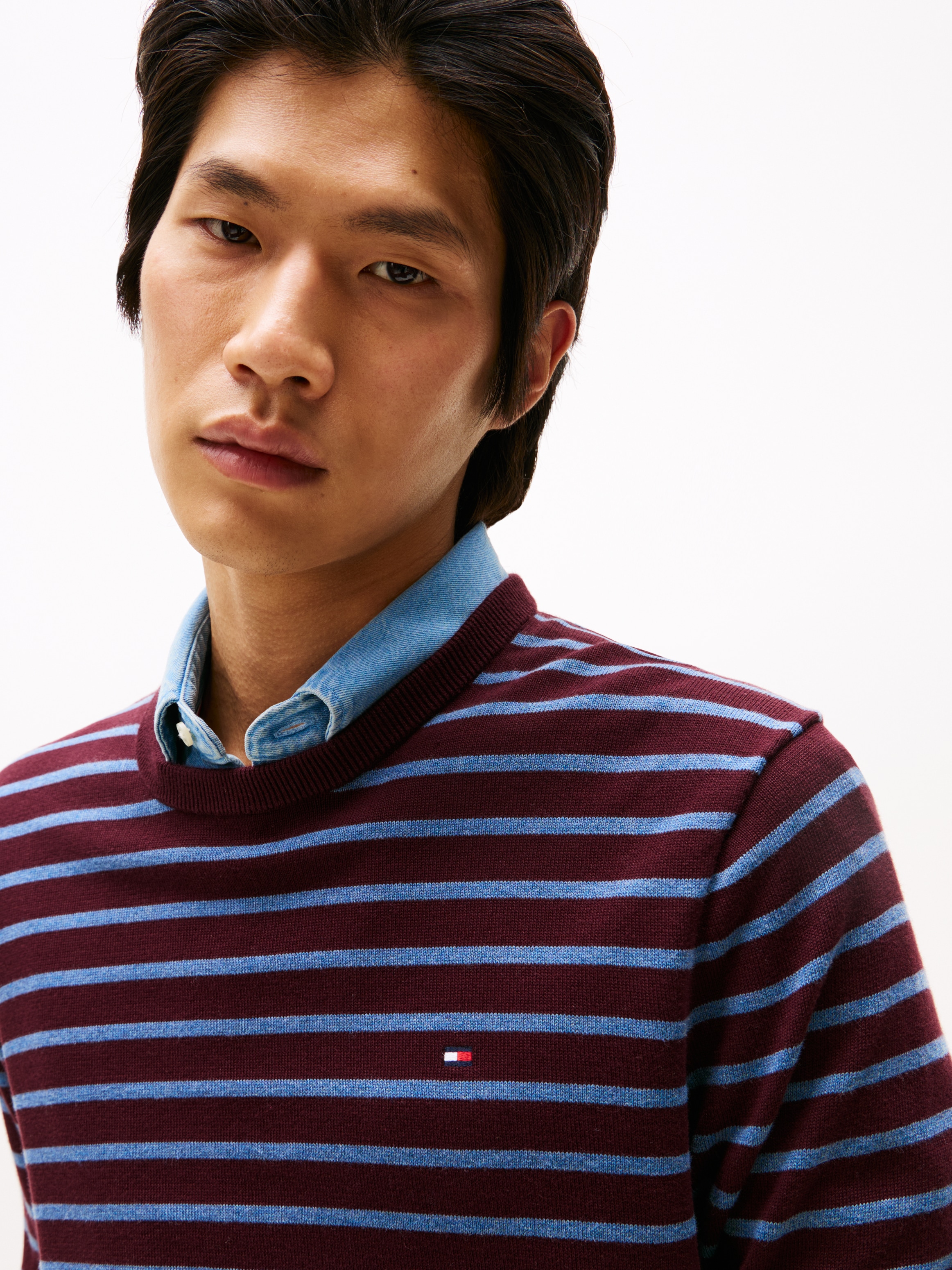Tommy Hilfiger Rundhalspullover »ESSENTIAL COTTON CREW NECK«, 100% Baumwolle Crewneck Regular Fit Premium Mode
