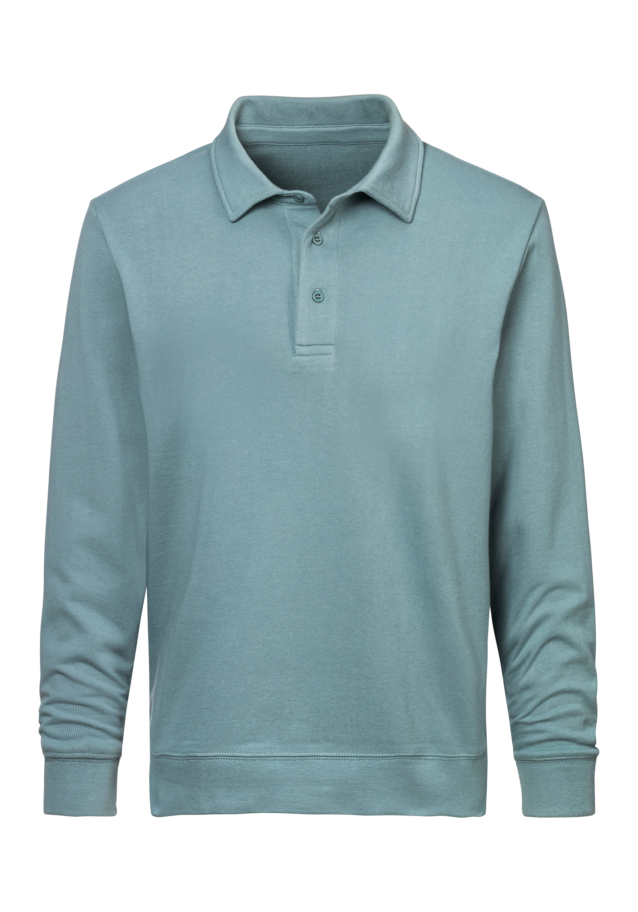 John Devin Sweatshirt, Langarm, Sweatshirt mit Polokragen, Baumwolle