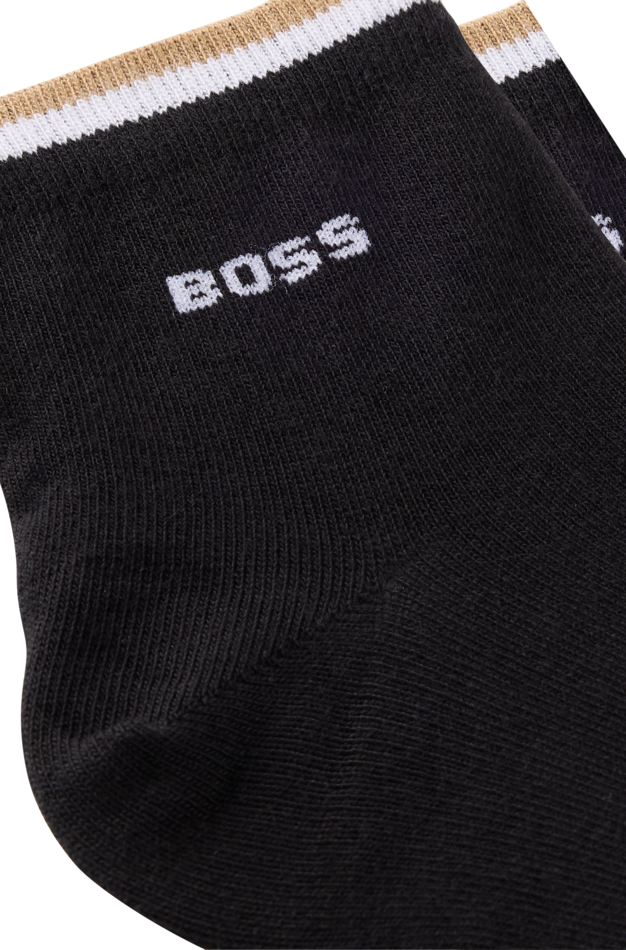 BOSS Freizeitsocken »2P SH Stripe CC« Packung, 2er, 2 Stk. tlg. mit BOSS Schriftzug